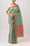 Erina-Sage Green Bhagalpuri Tussar Silk Saree