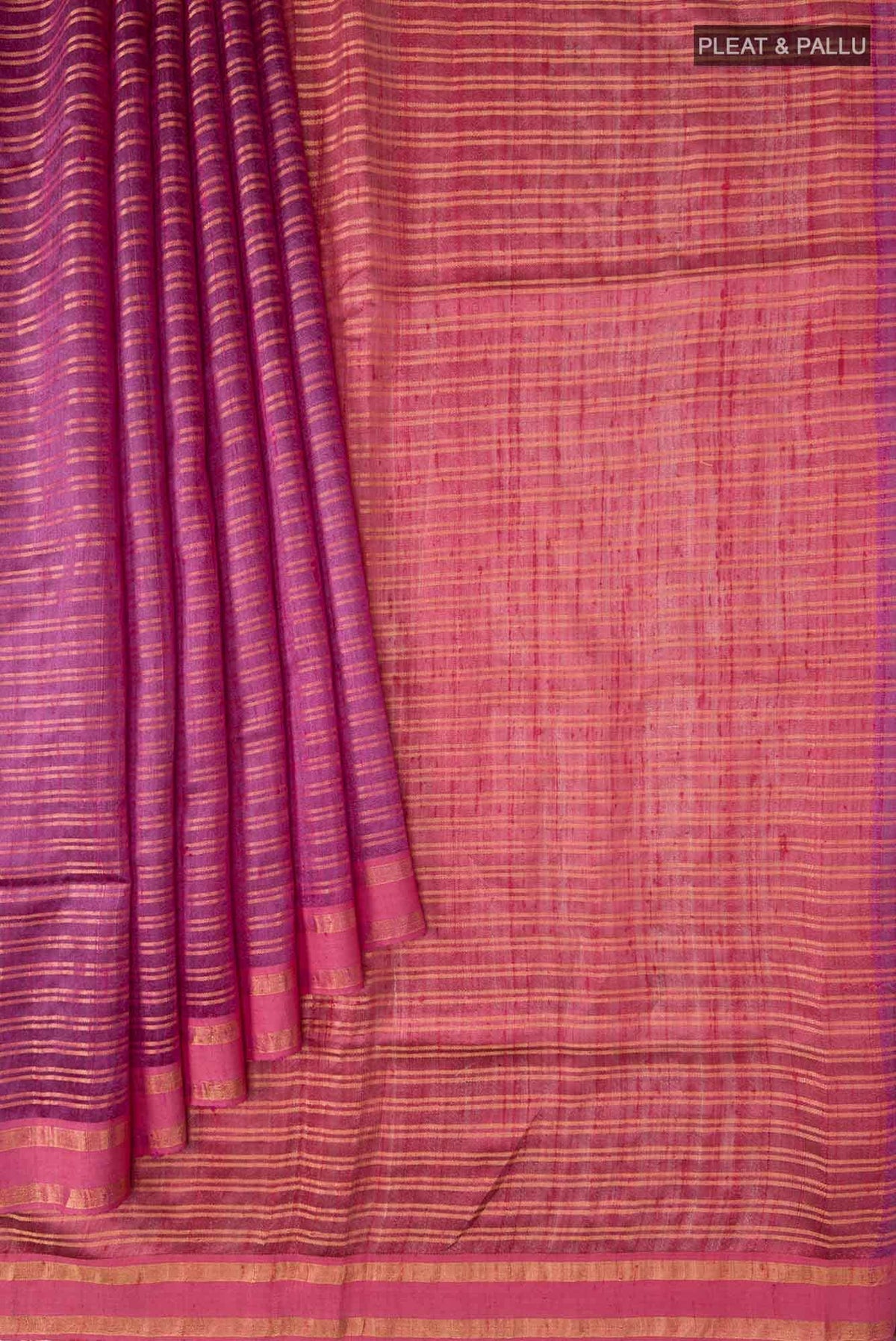 Akira-Magenta Bhagalpuri Tussar Silk Saree