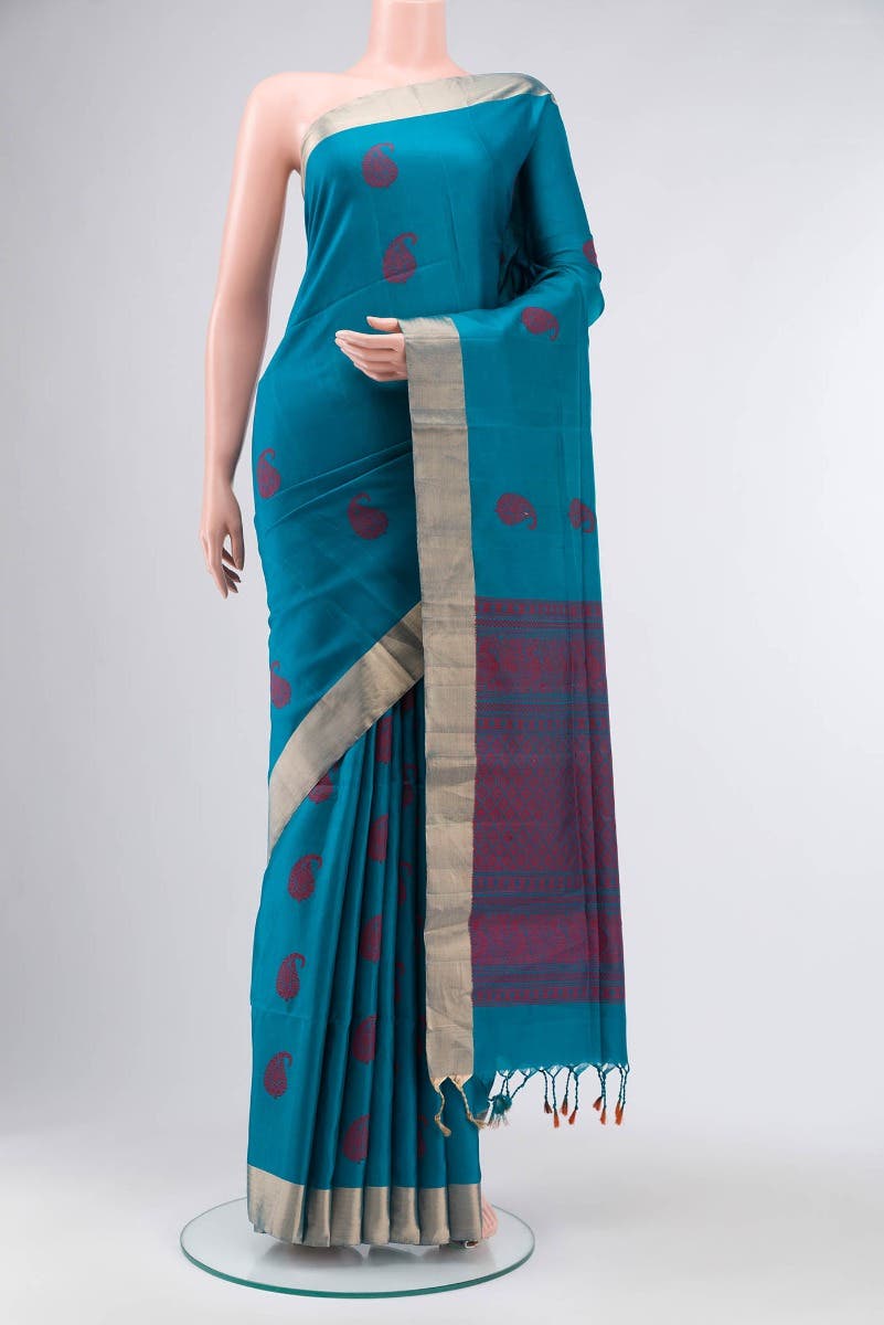 Blue Soft Silk Saree