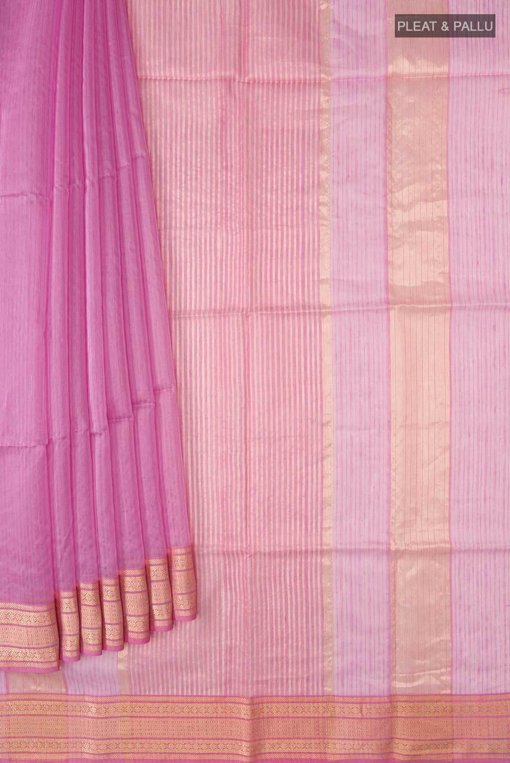 Lavender Maheshwari Silk Cotton Saree