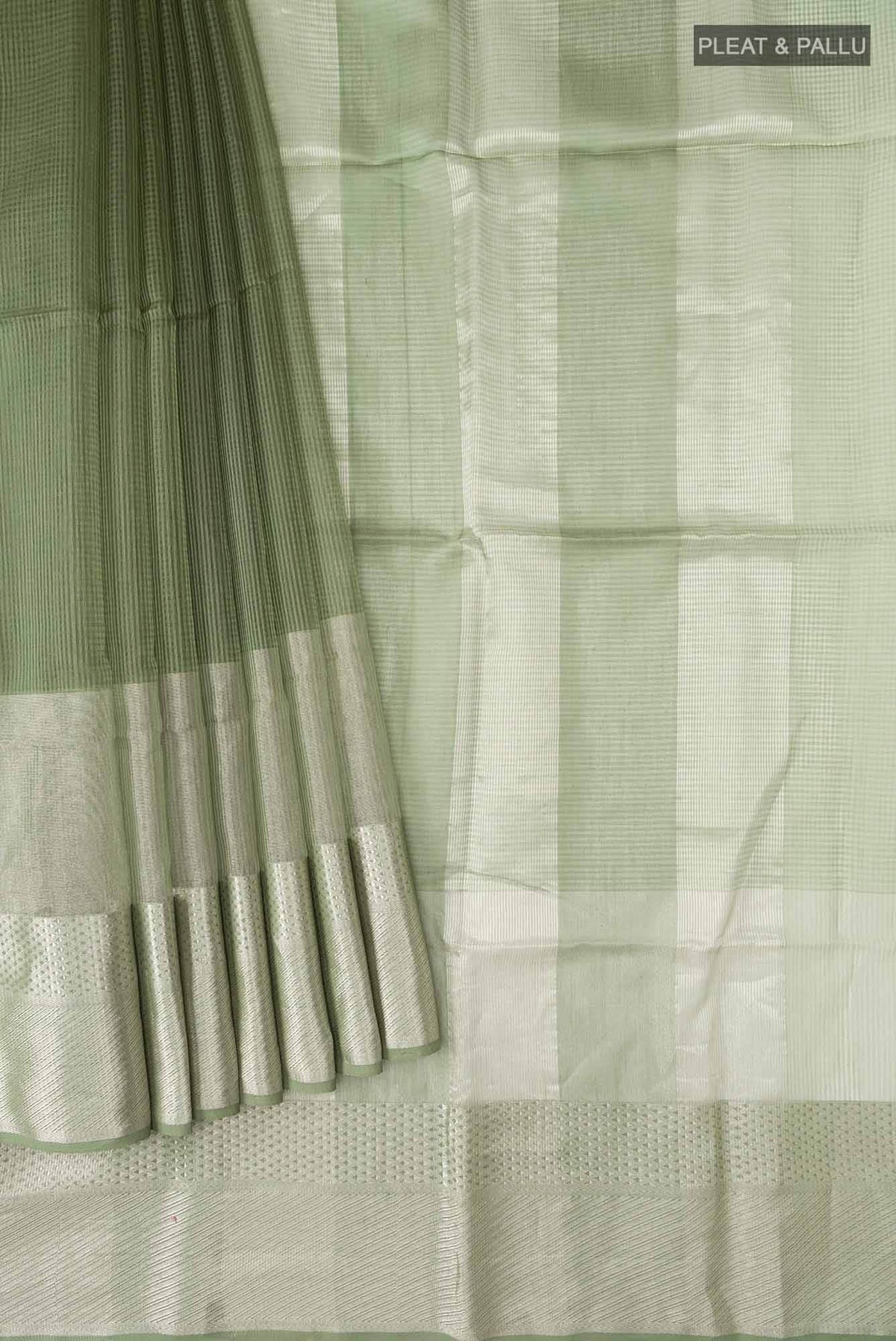 Green Maheshwari Silk Cotton Saree