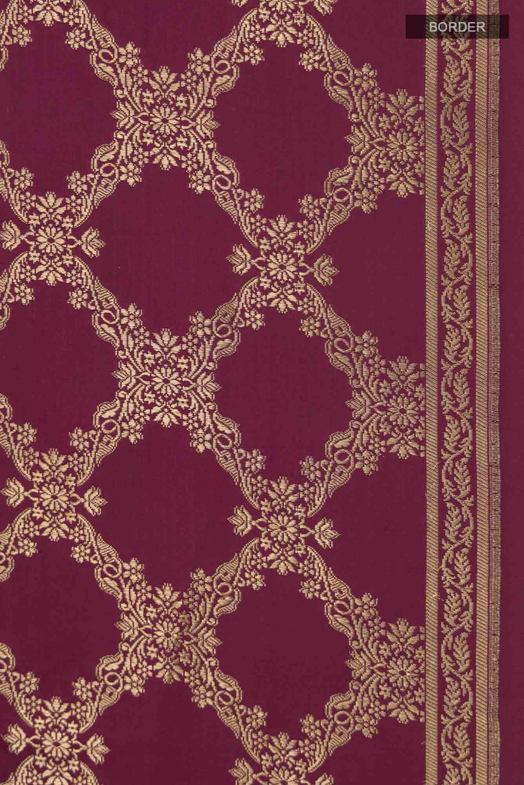 Chitrangada-Maroon Banarasi Silk Saree