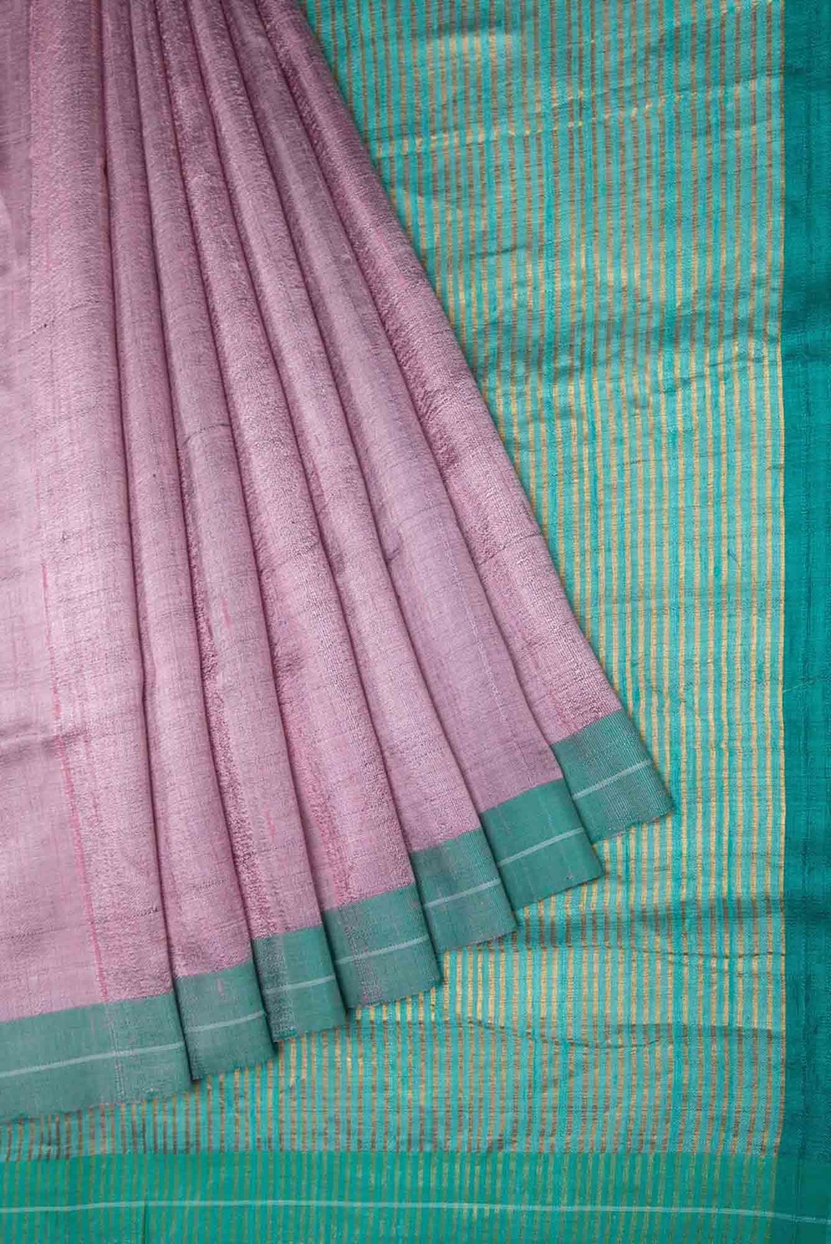 Kruti-Pink Bhagalpuri Tussar Silk Saree
