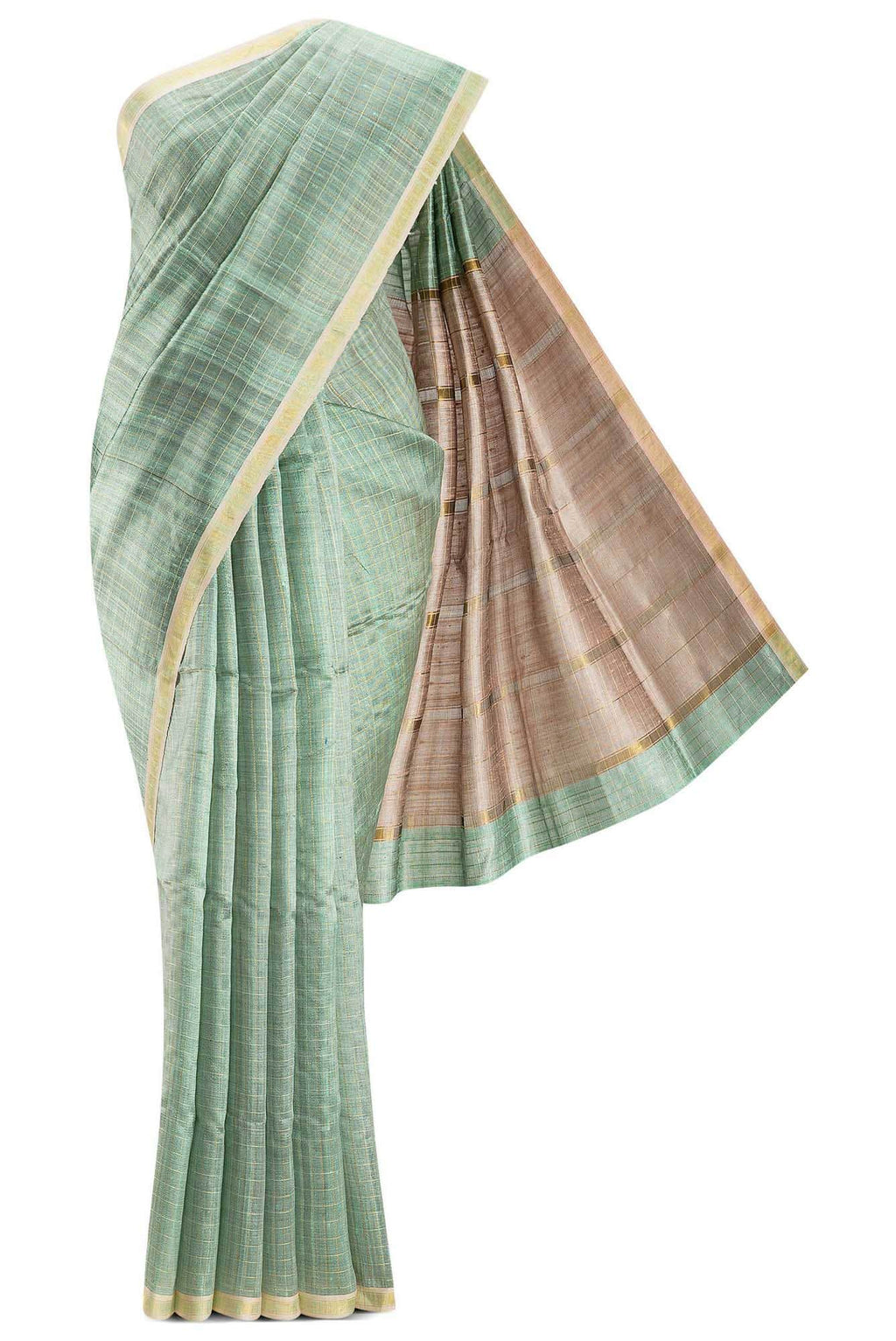 Aahana-Sage Green Bhagalpuri Tussar Silk Saree