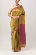 Akira-Yellow Bhagalpuri Tussar Silk Saree