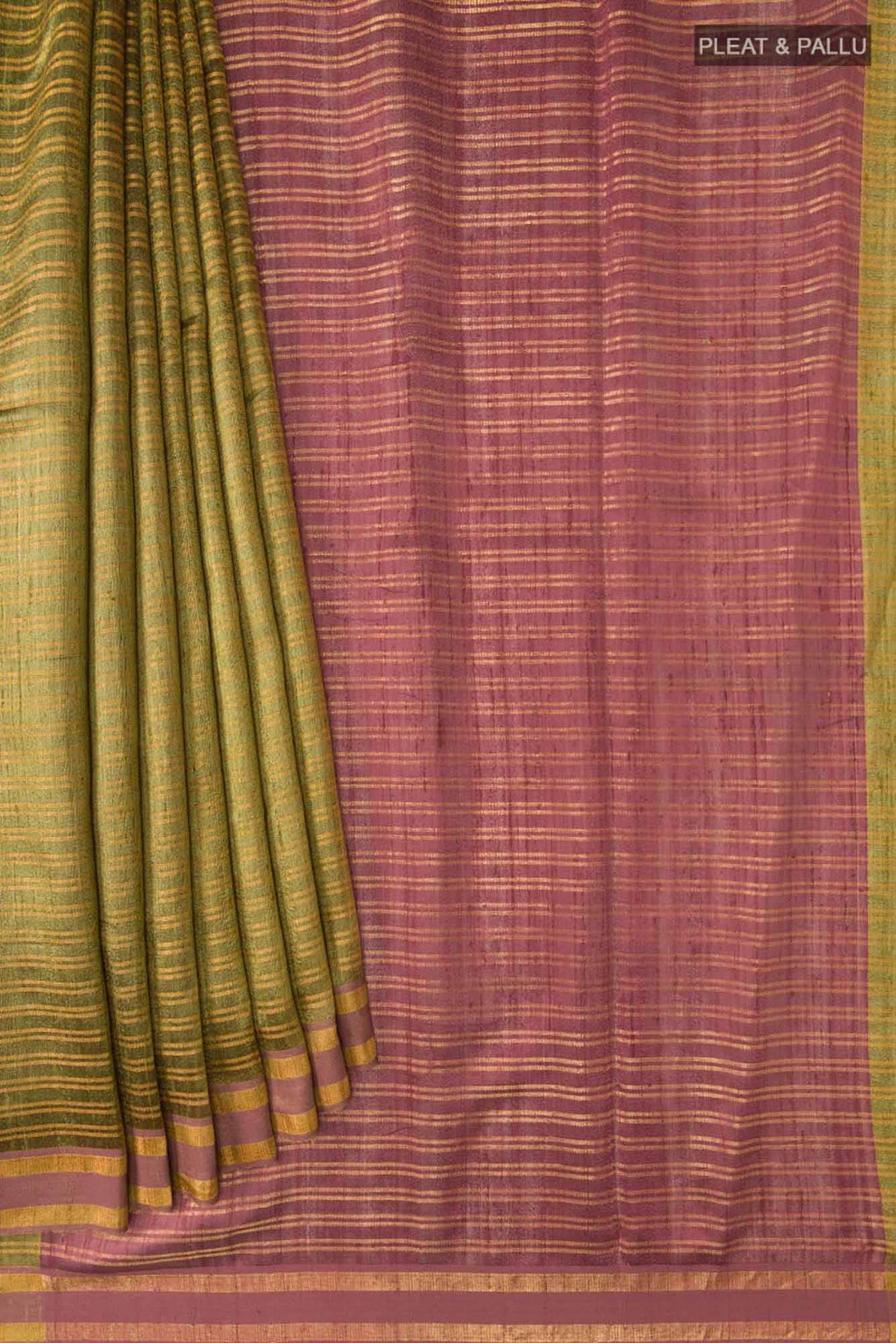 Akira-Yellow Bhagalpuri Tussar Silk Saree