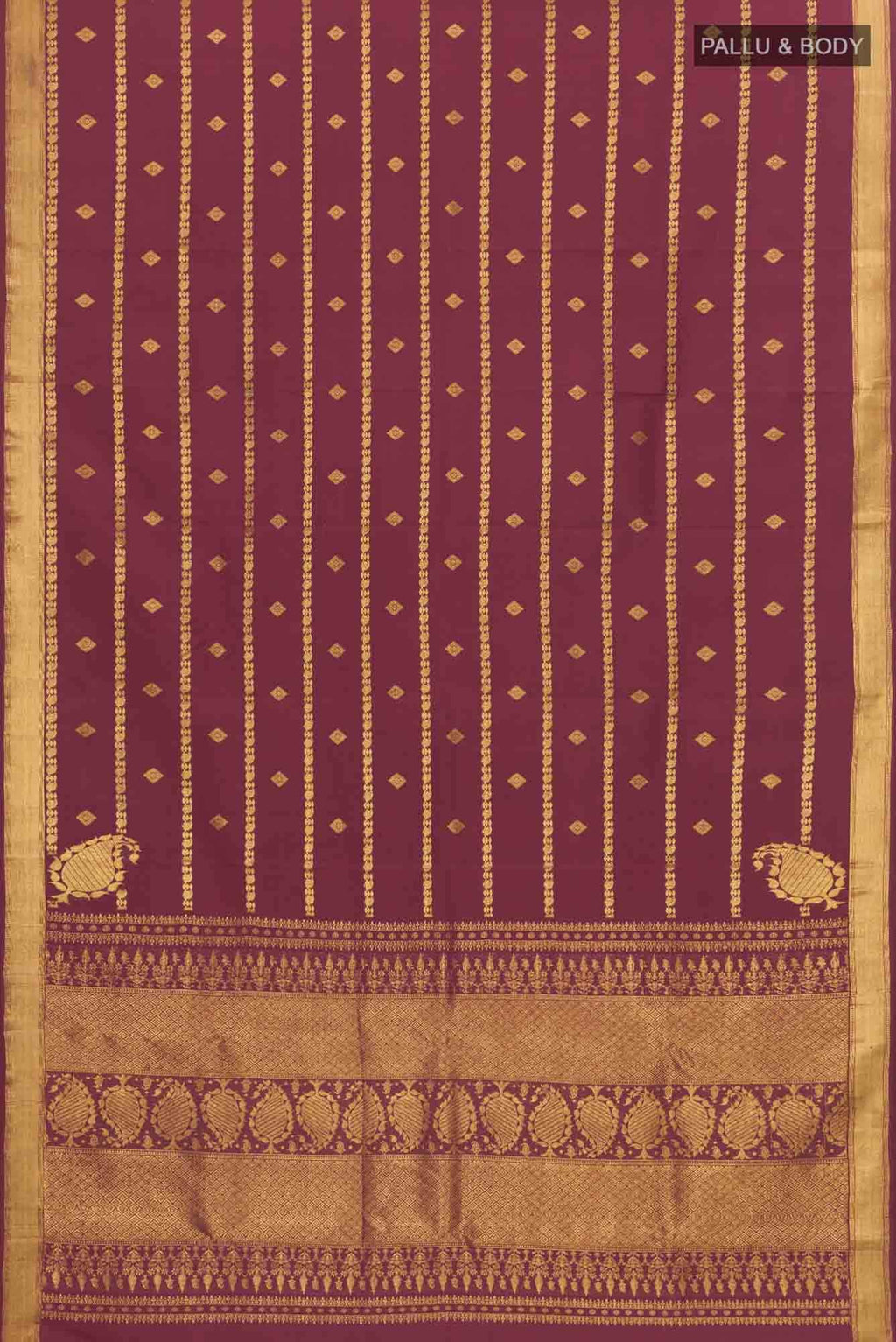 Ramya-Maroon Kanchipuram Silk Saree