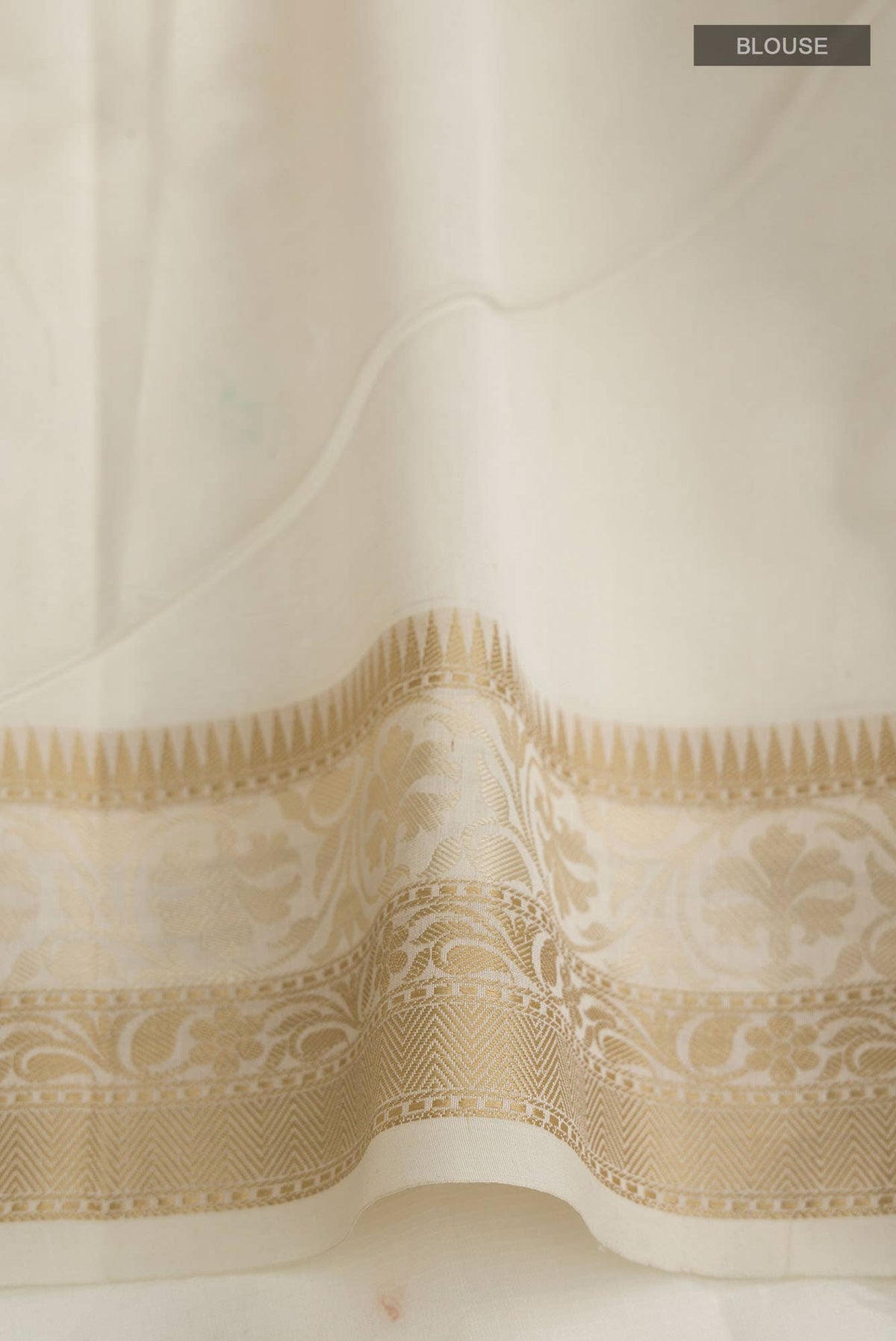 Cream Blended Kota Cotton Saree