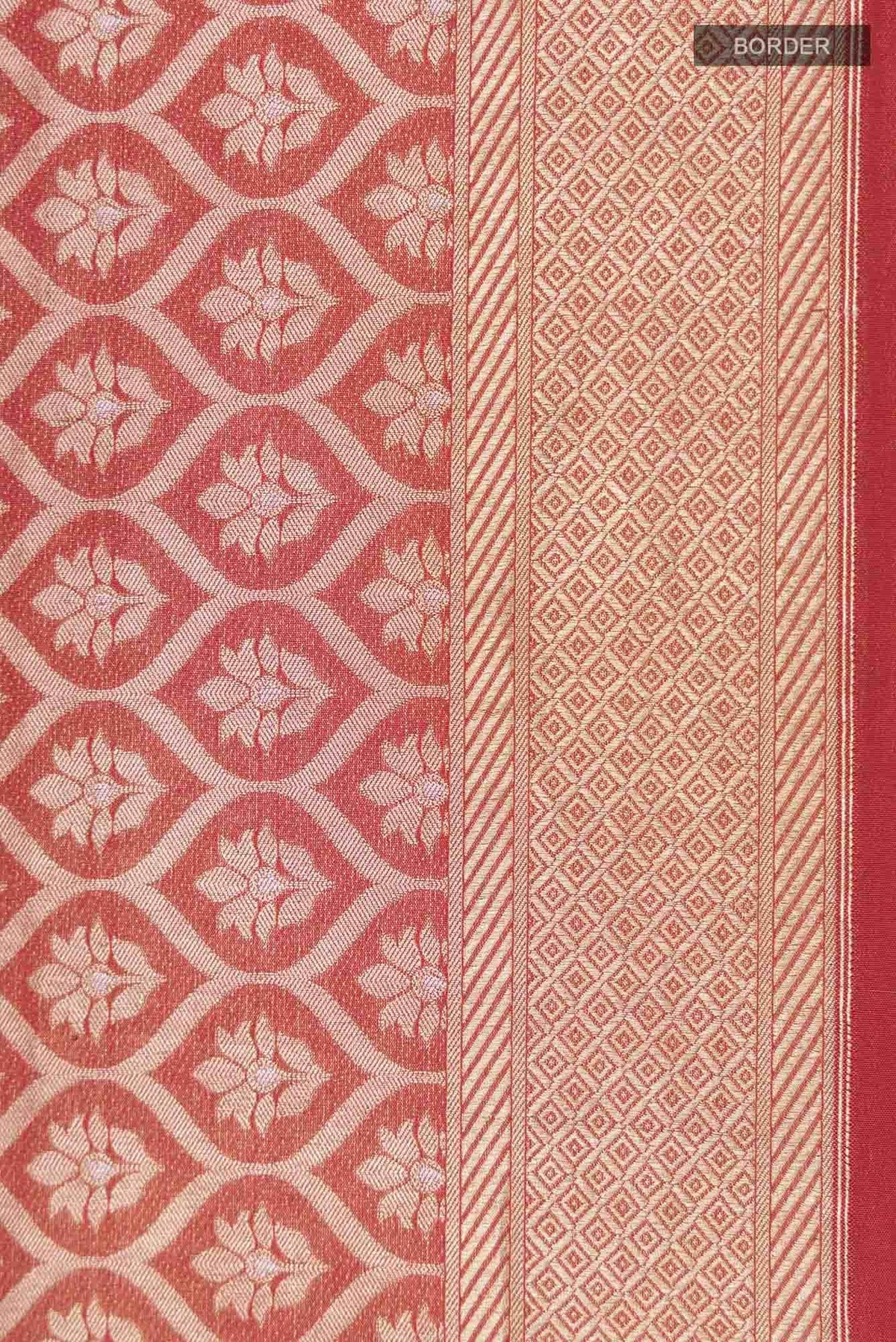 Antara-Orange Banarasi Silk Saree