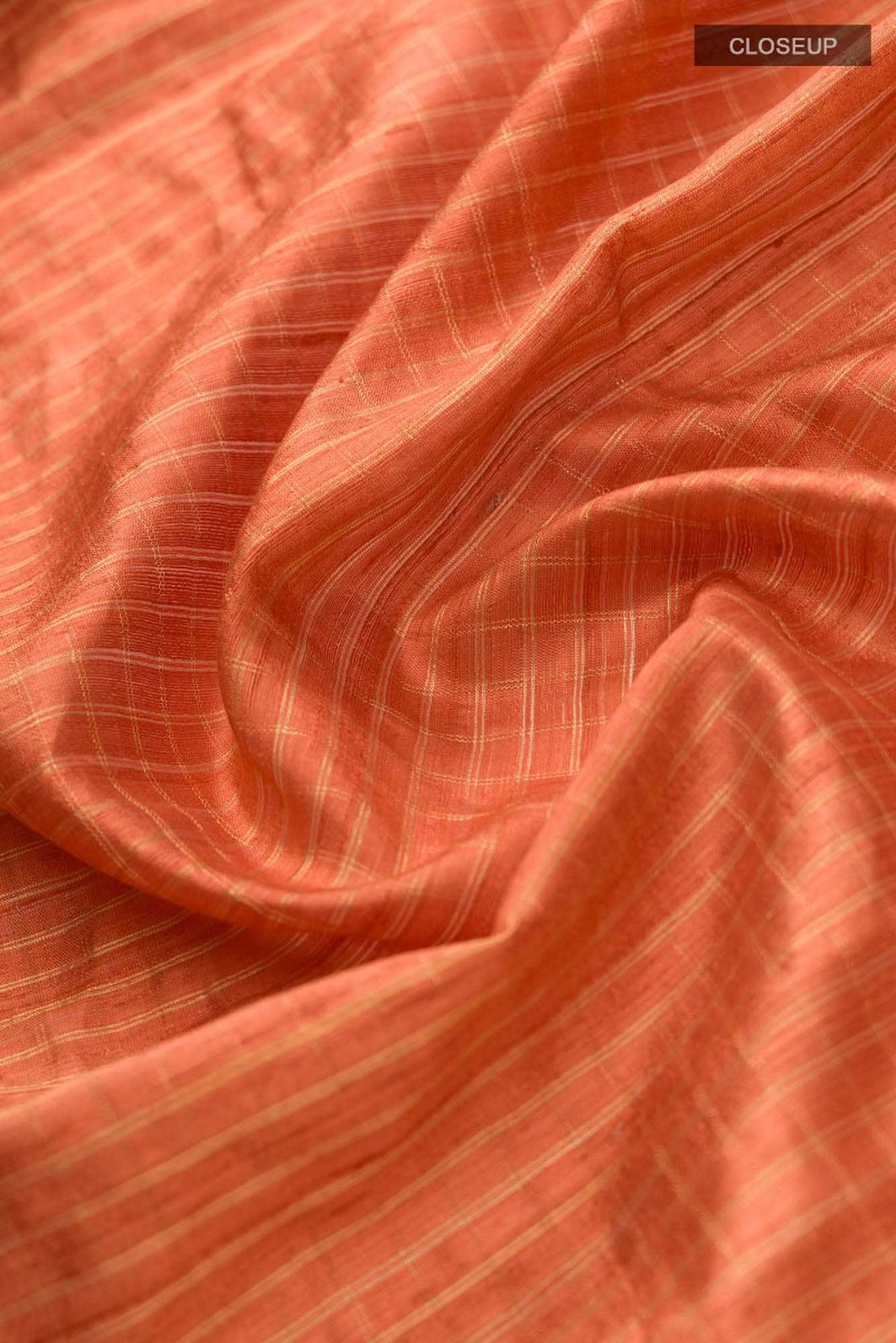 Shruthi-Peach Bhagalpuri Tussar Silk Saree