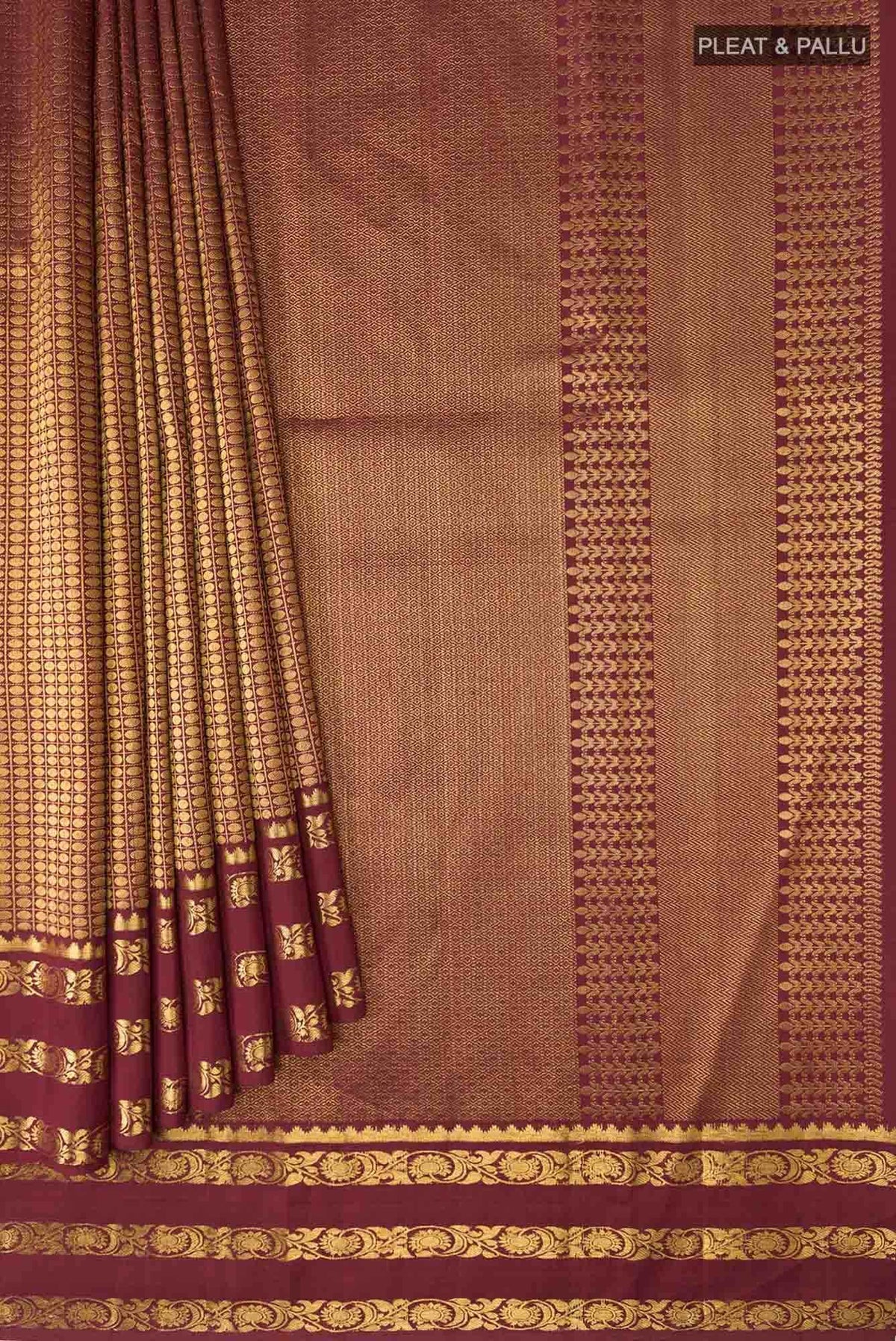 Maroon Kanchipuram Silk Saree