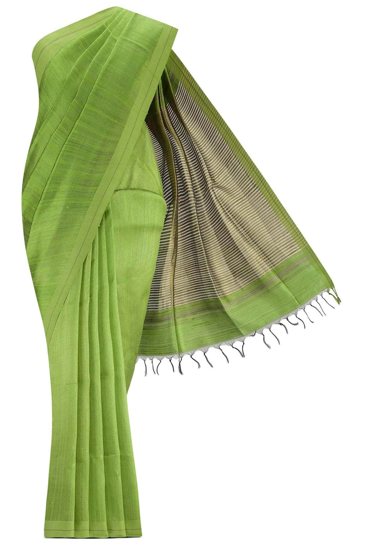 Kruti-Light green Bhagalpuri Tussar Silk Saree