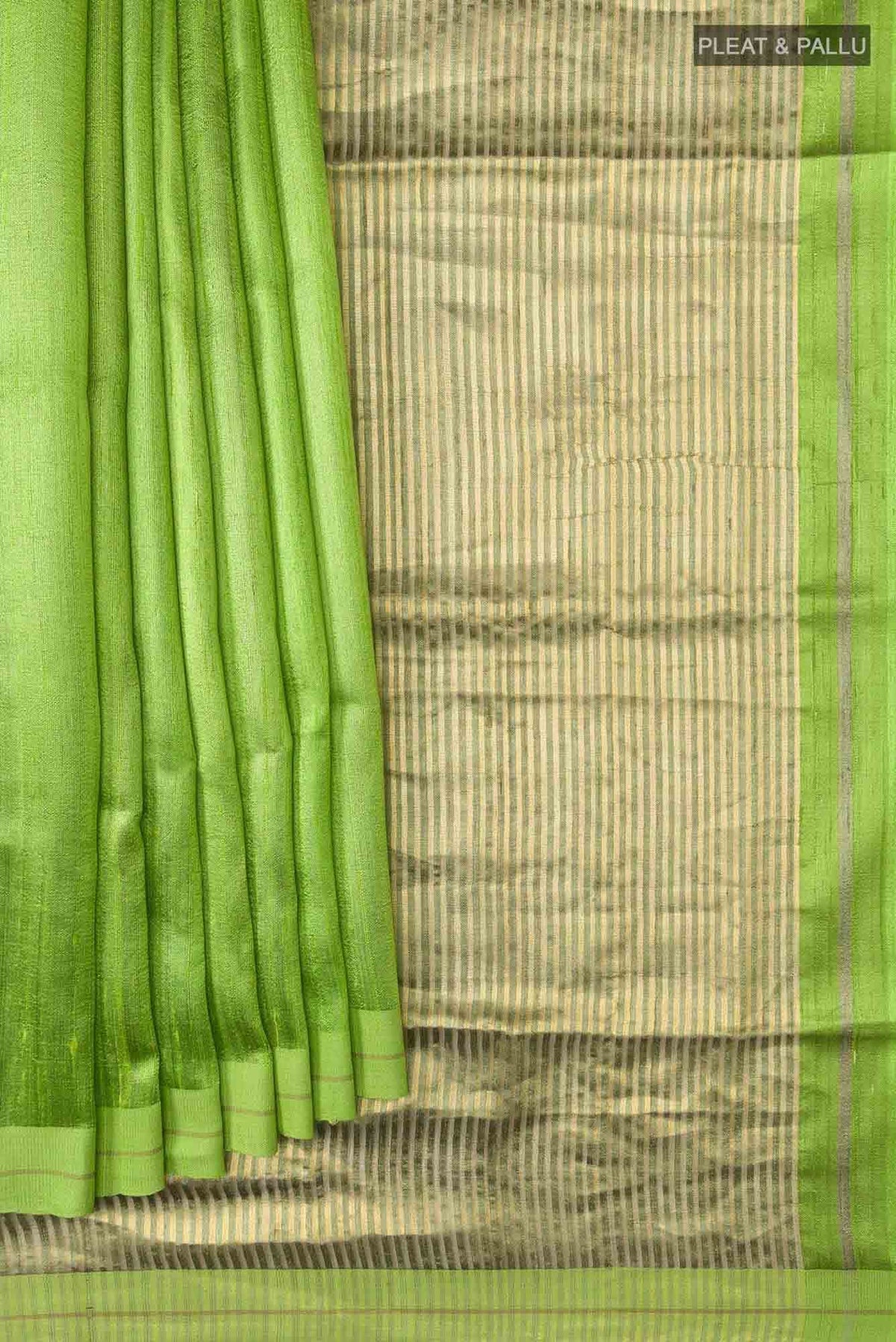 Kruti-Light green Bhagalpuri Tussar Silk Saree