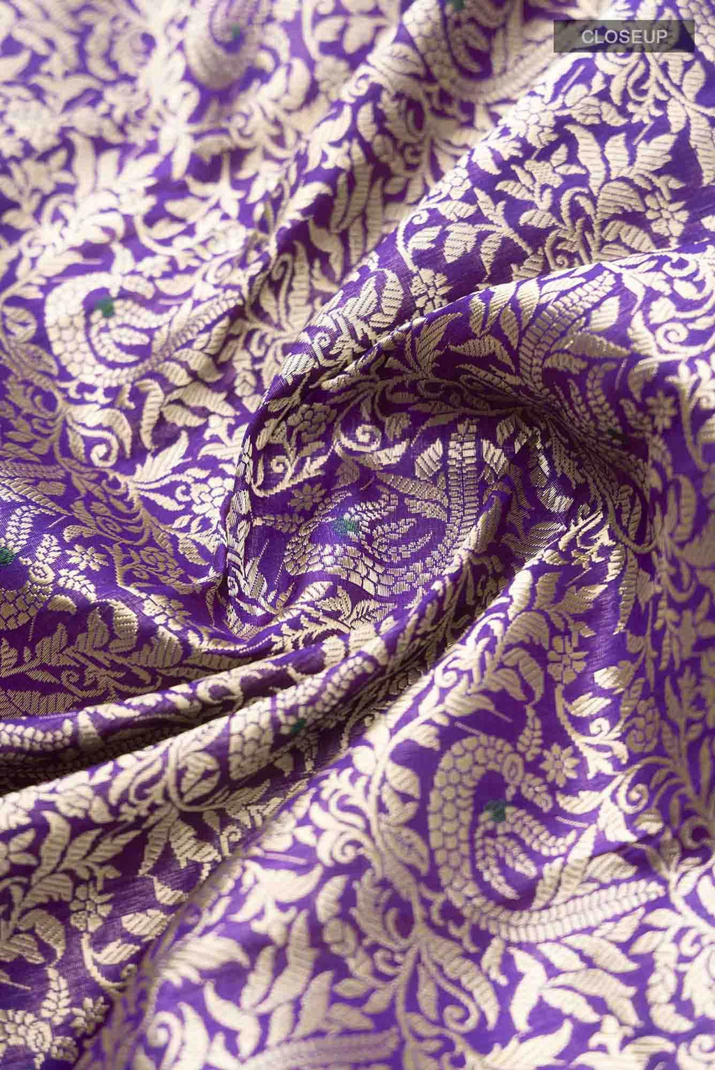 Gazal- Violet Banarasi Silk Saree