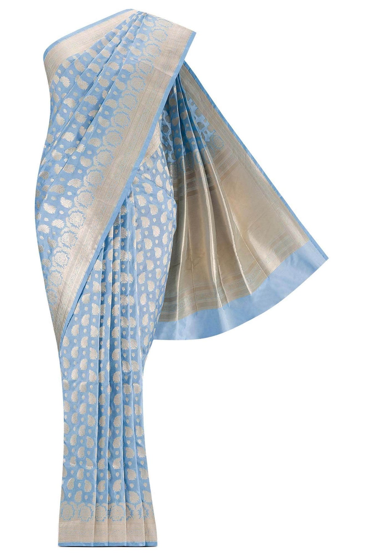 Bhumi-Blue Banarasi Silk Saree