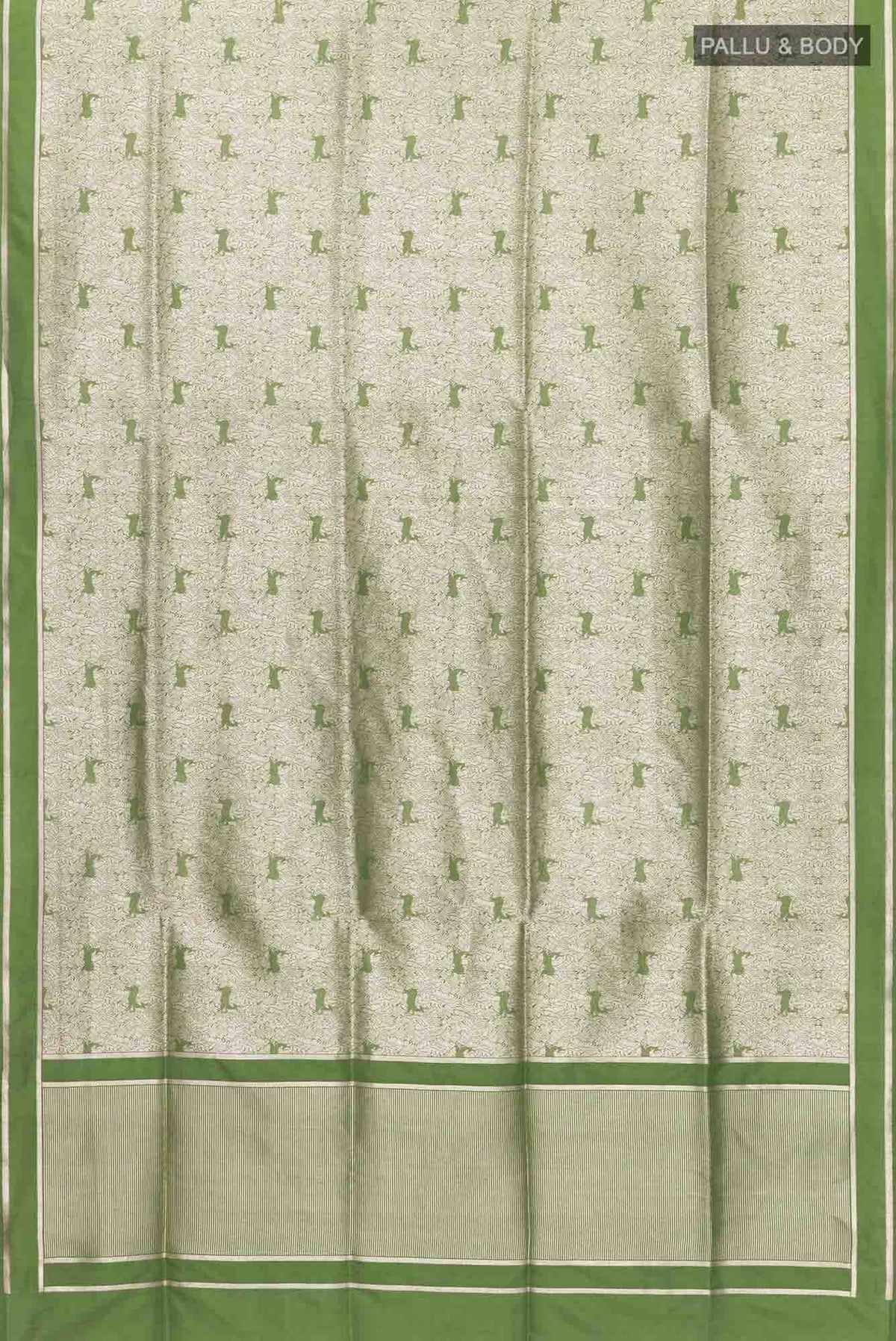 Prance-Green Banarasi Silk Saree