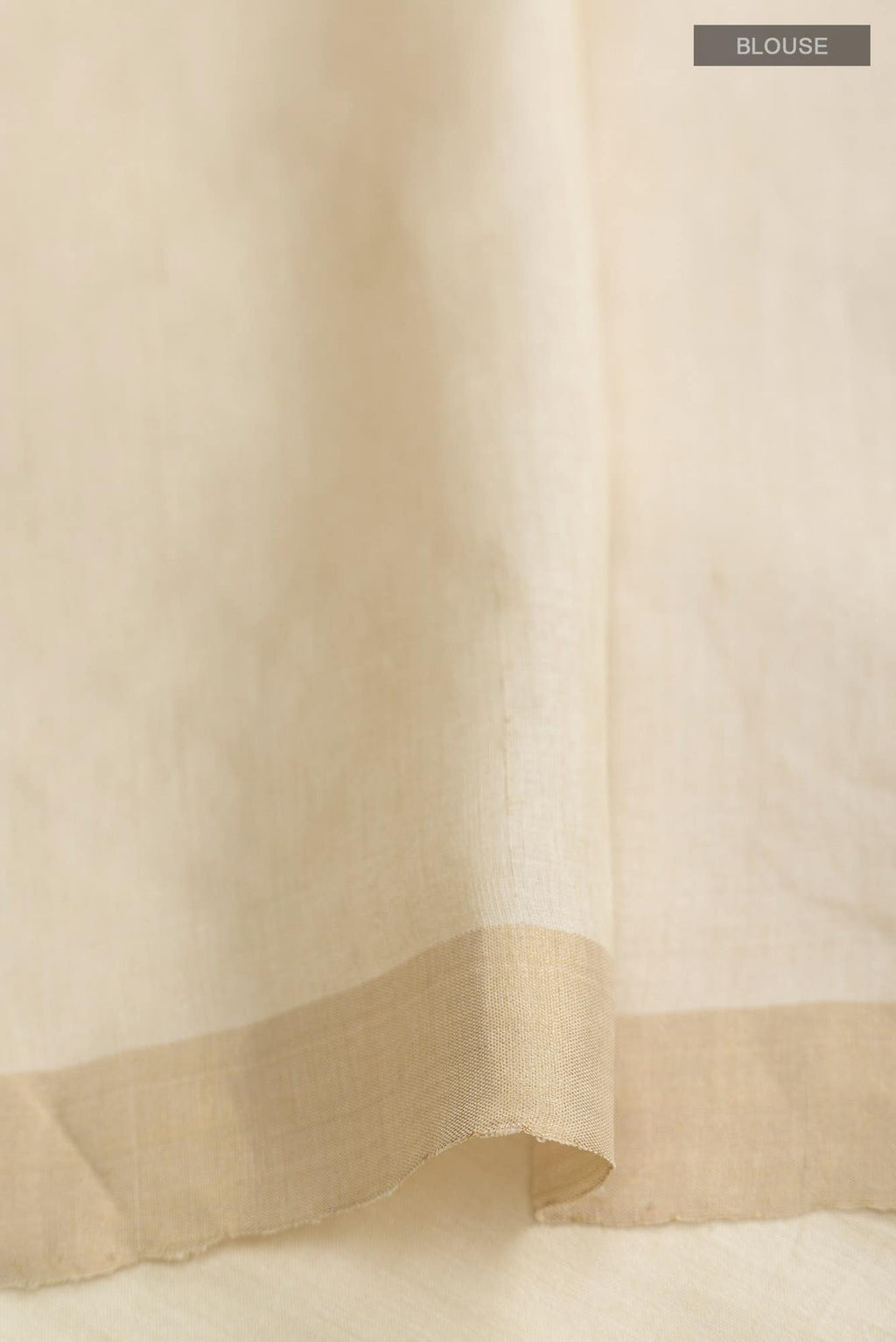 Lost in Fields-Cream Bhagalpuri Tussar Silk Saree