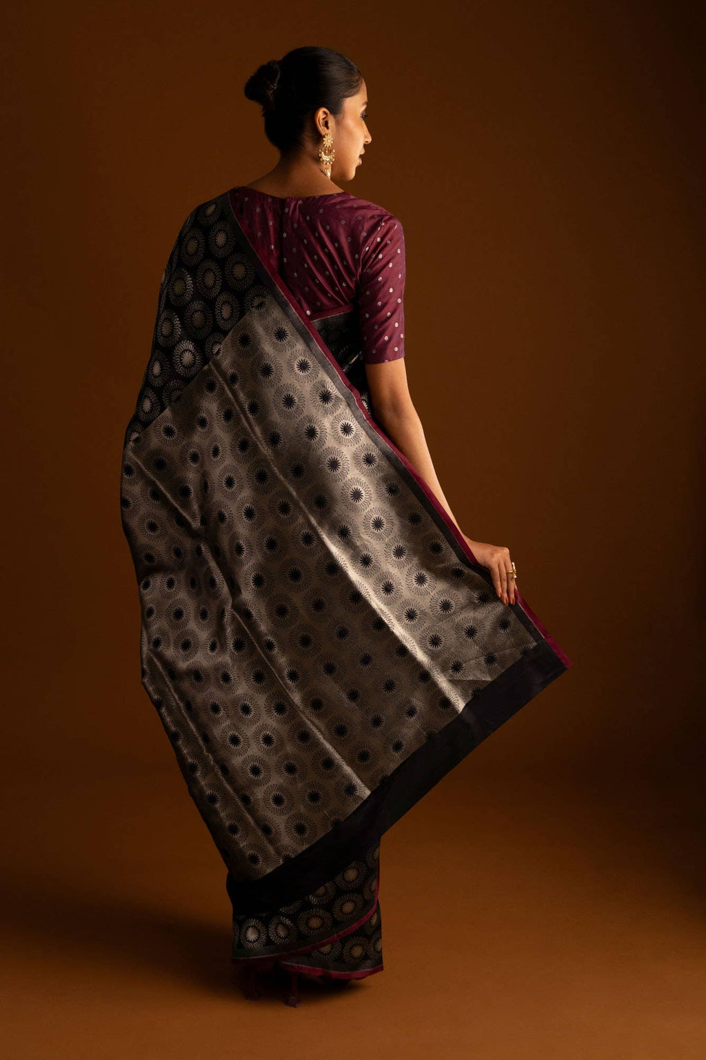 A New Day-Black Banarasi Silk Saree