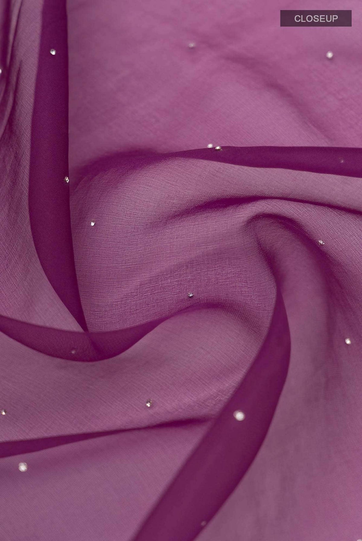 Purple Blended Organza Silk Saree