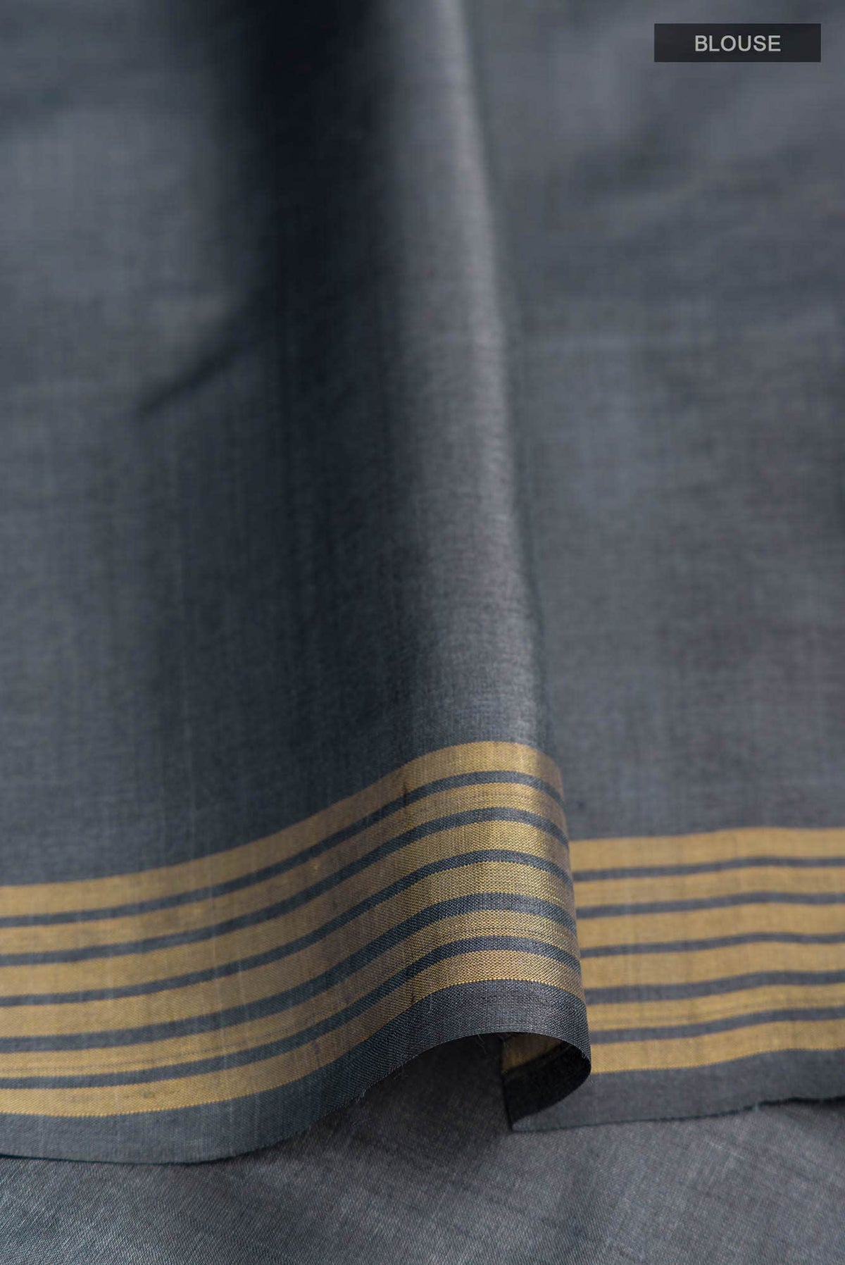 Perfume of Love-Dark Grey Bhagalpuri Tussar Silk Saree