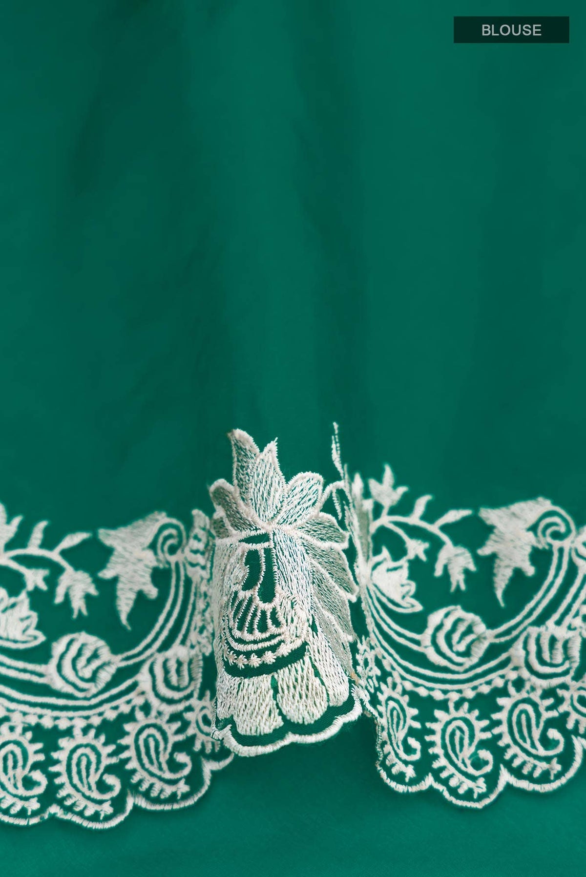 Green Blended Organza Silk Saree