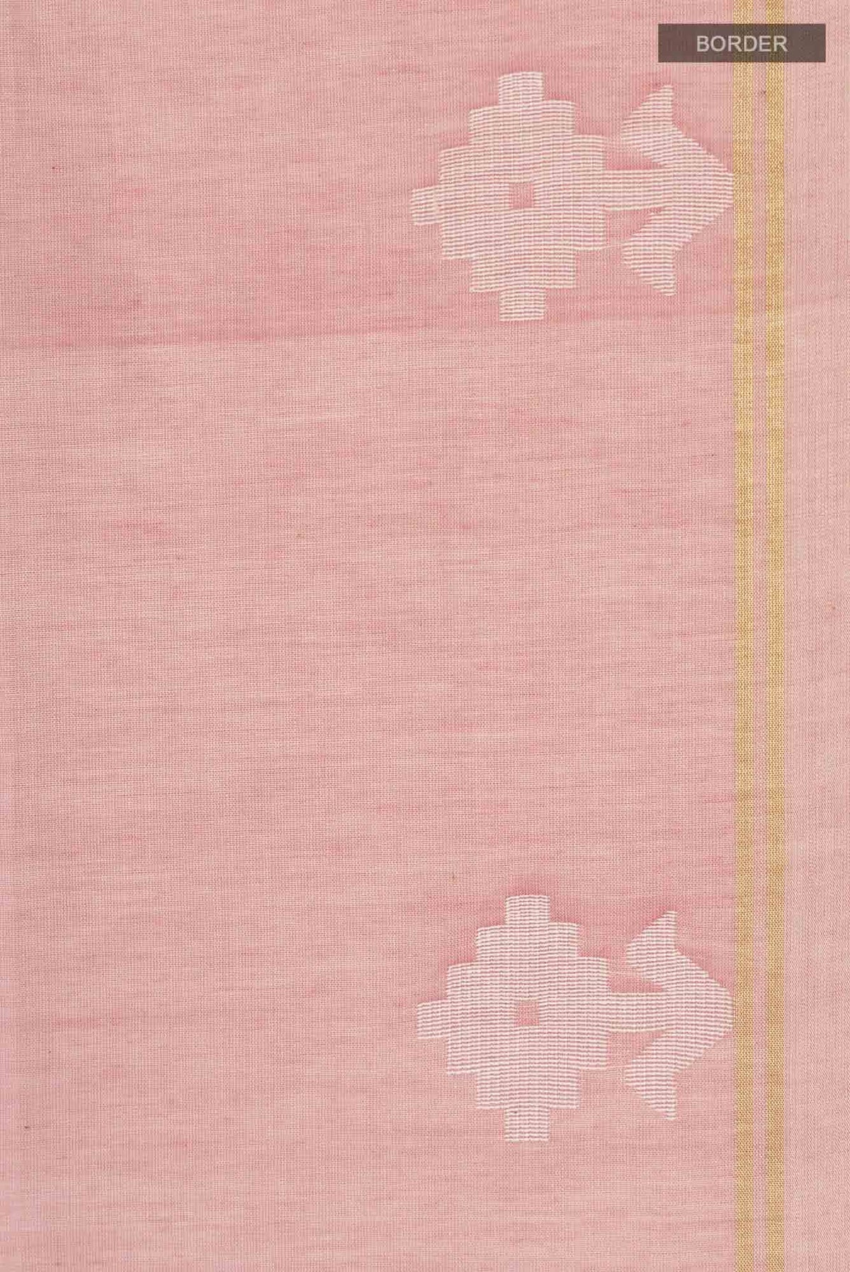 Anuradha-Dusky Pink Bengal Cotton Saree