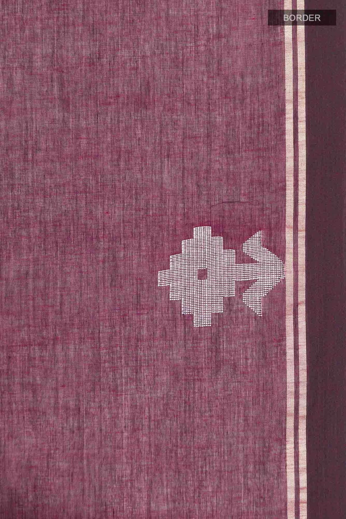 Anuradha-Maroon Bengal Cotton Saree