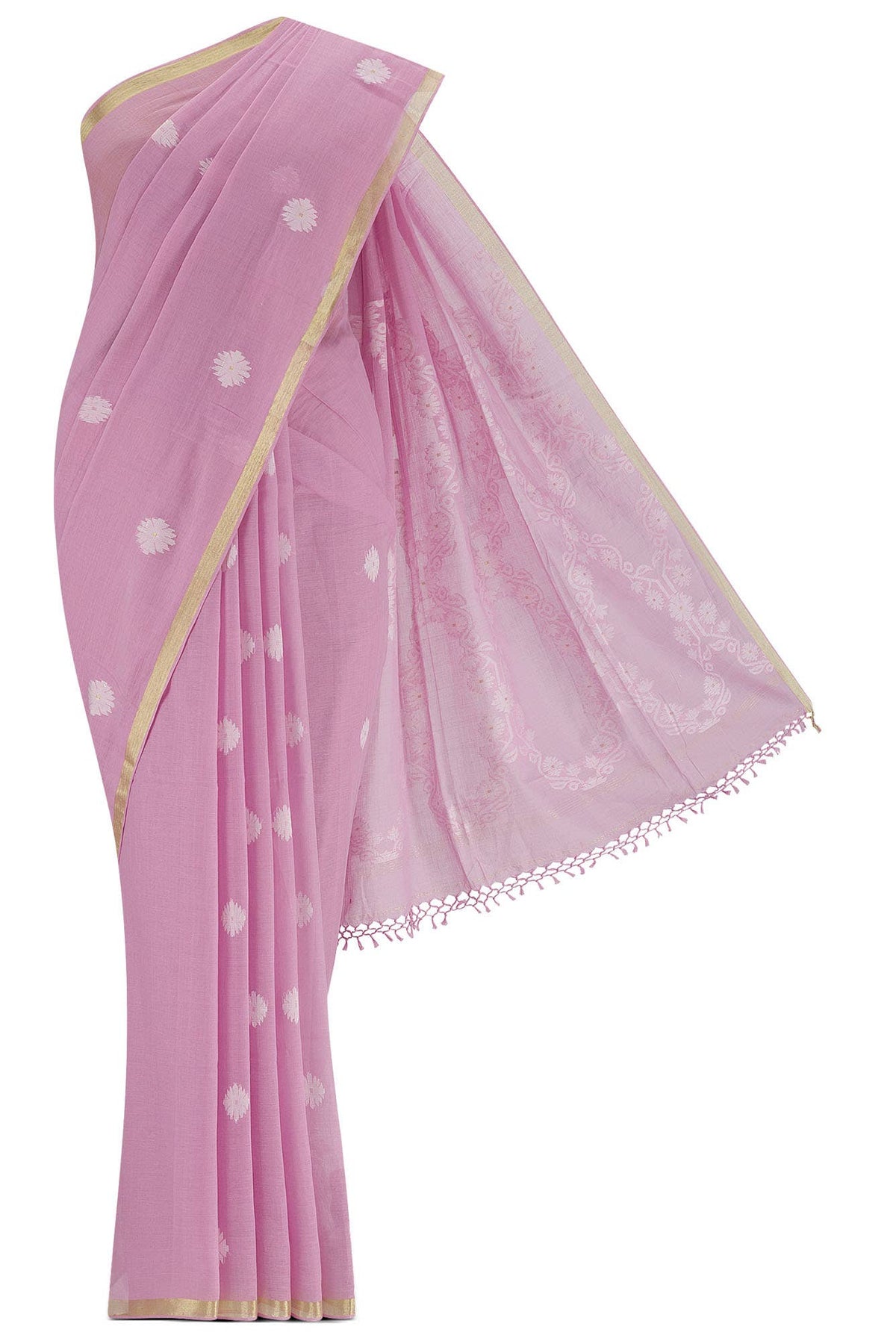 Aaheli-Pink Bengal Cotton Saree