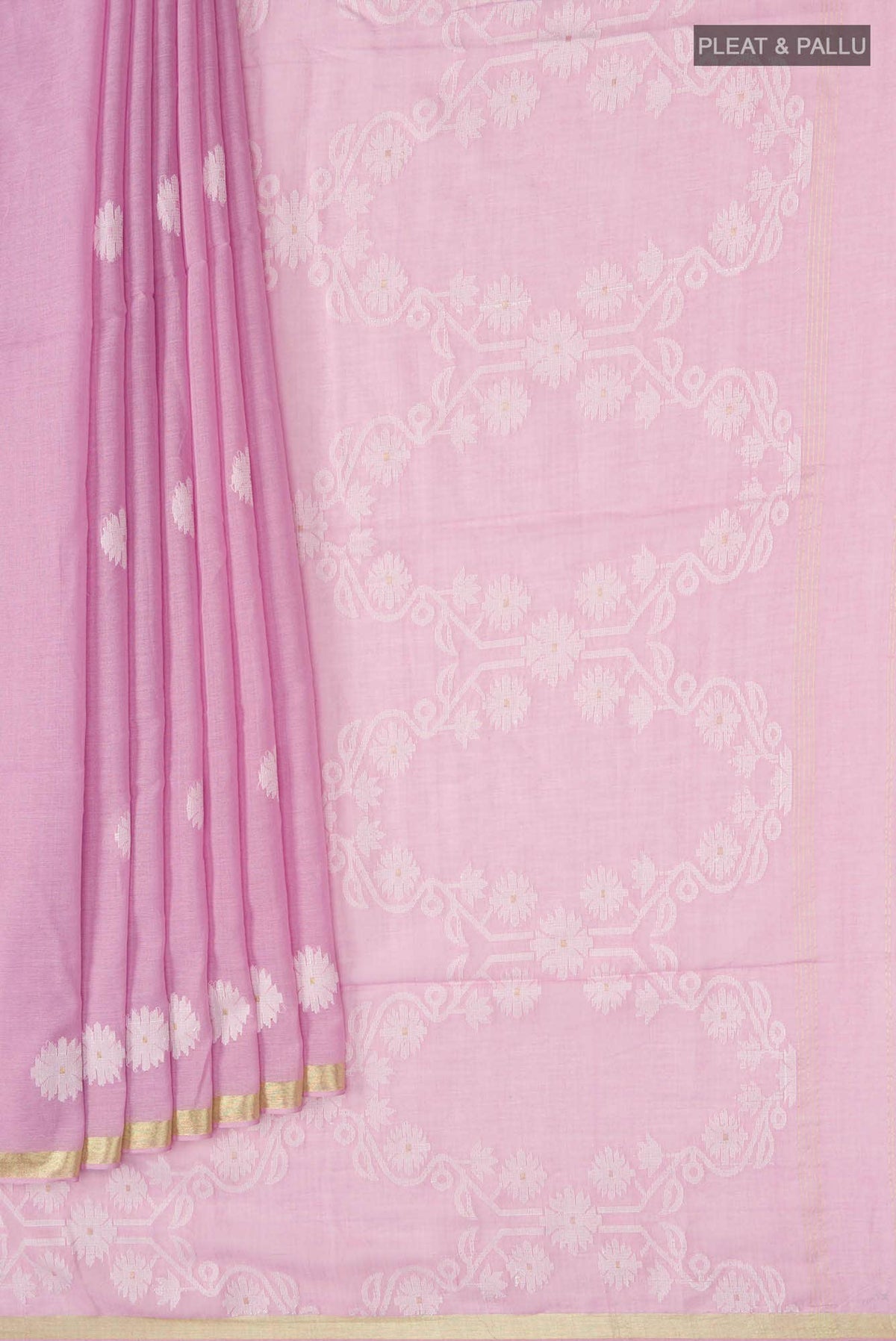 Aaheli-Pink Bengal Cotton Saree