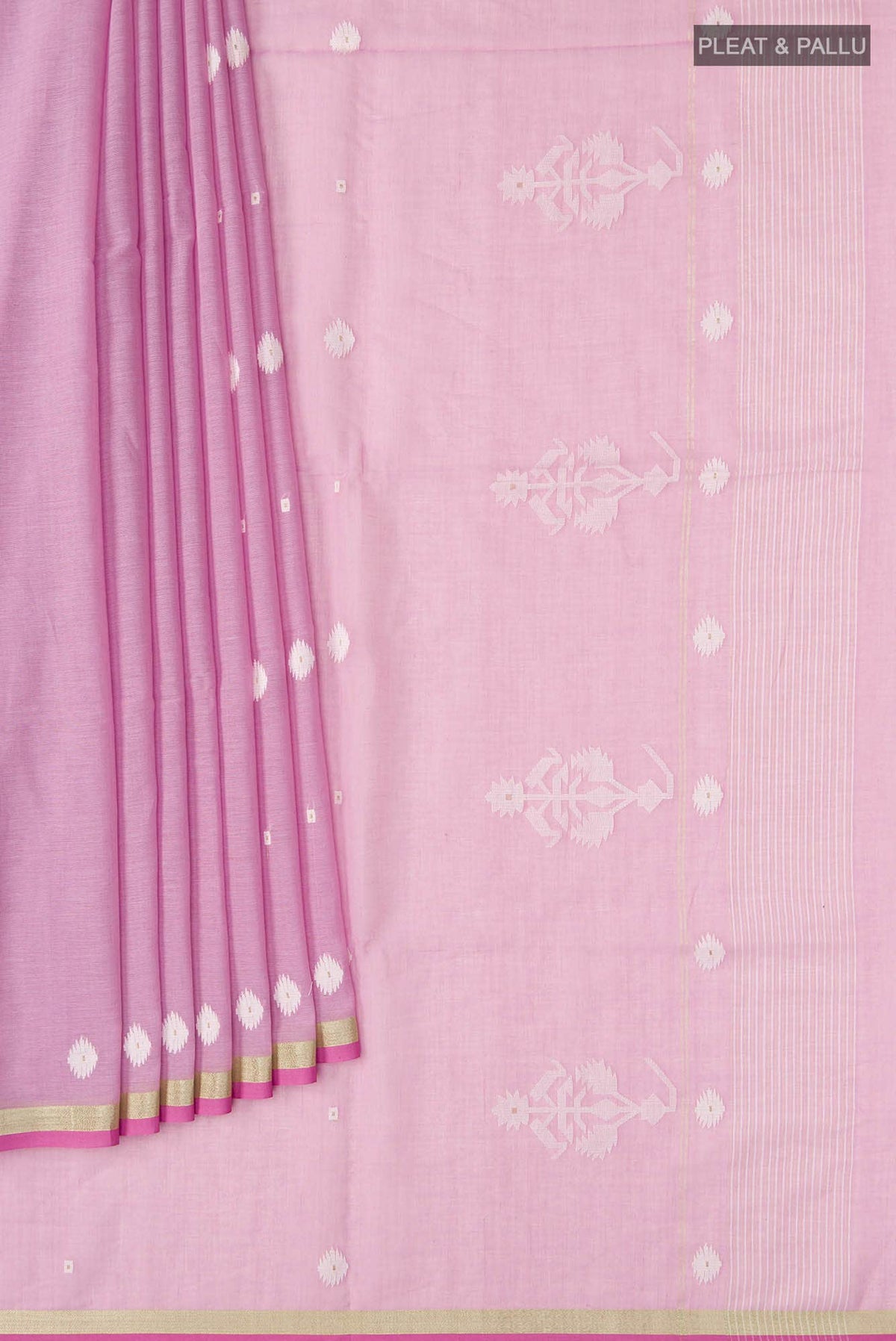 Damini-Pink Bengal Cotton Saree
