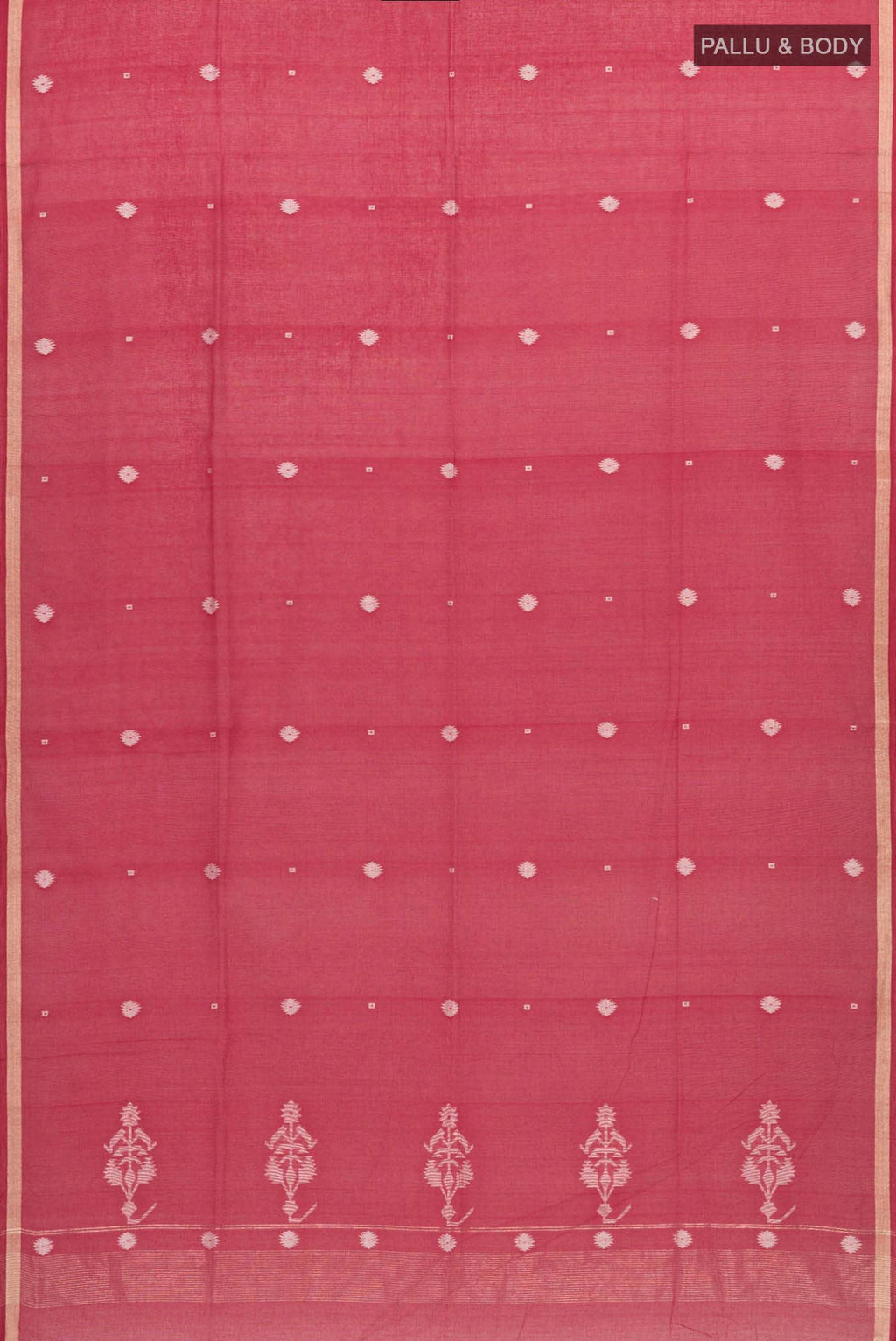 Damini-Red Bengal Cotton Saree