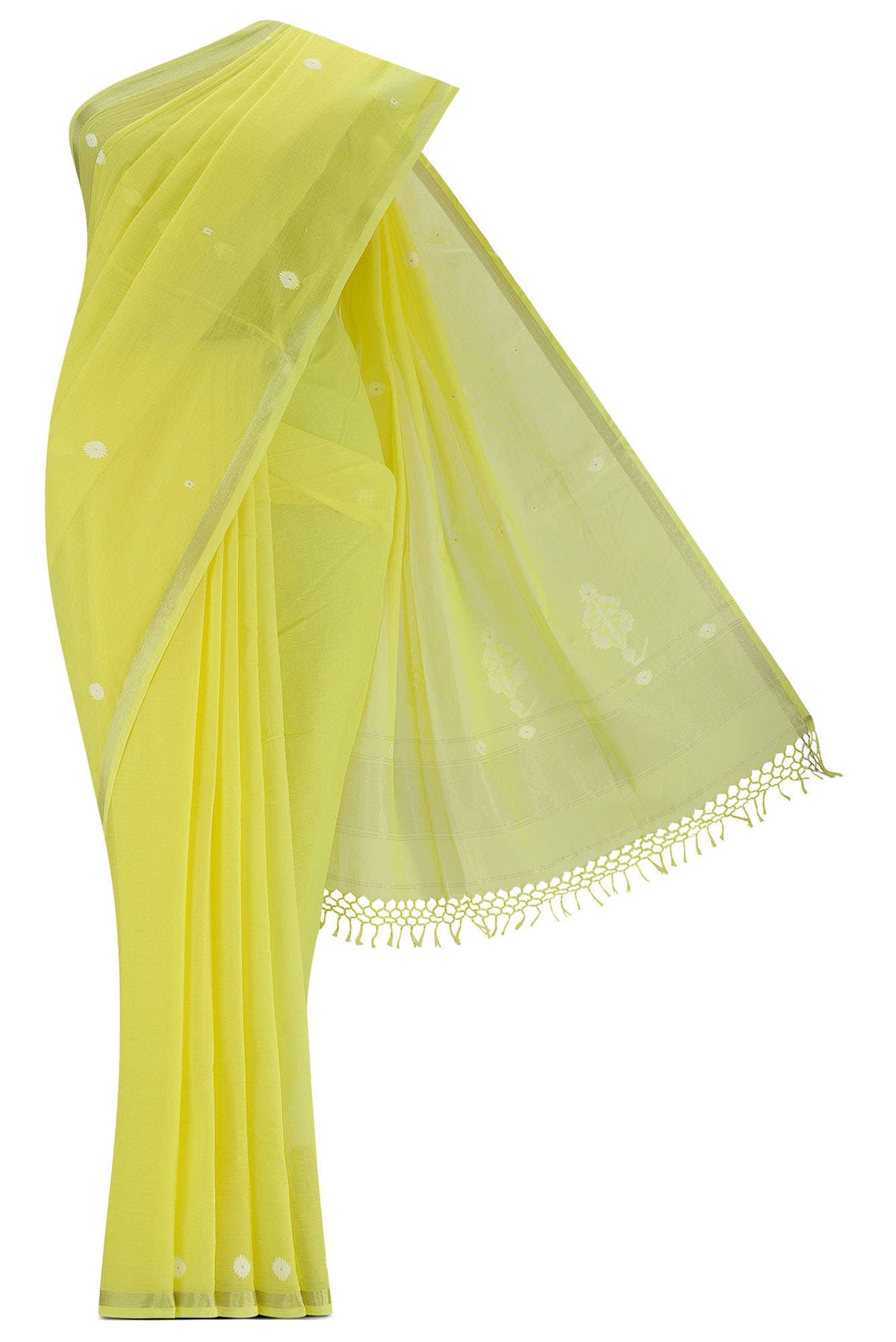 Damini-Yellow Bengal Cotton Saree