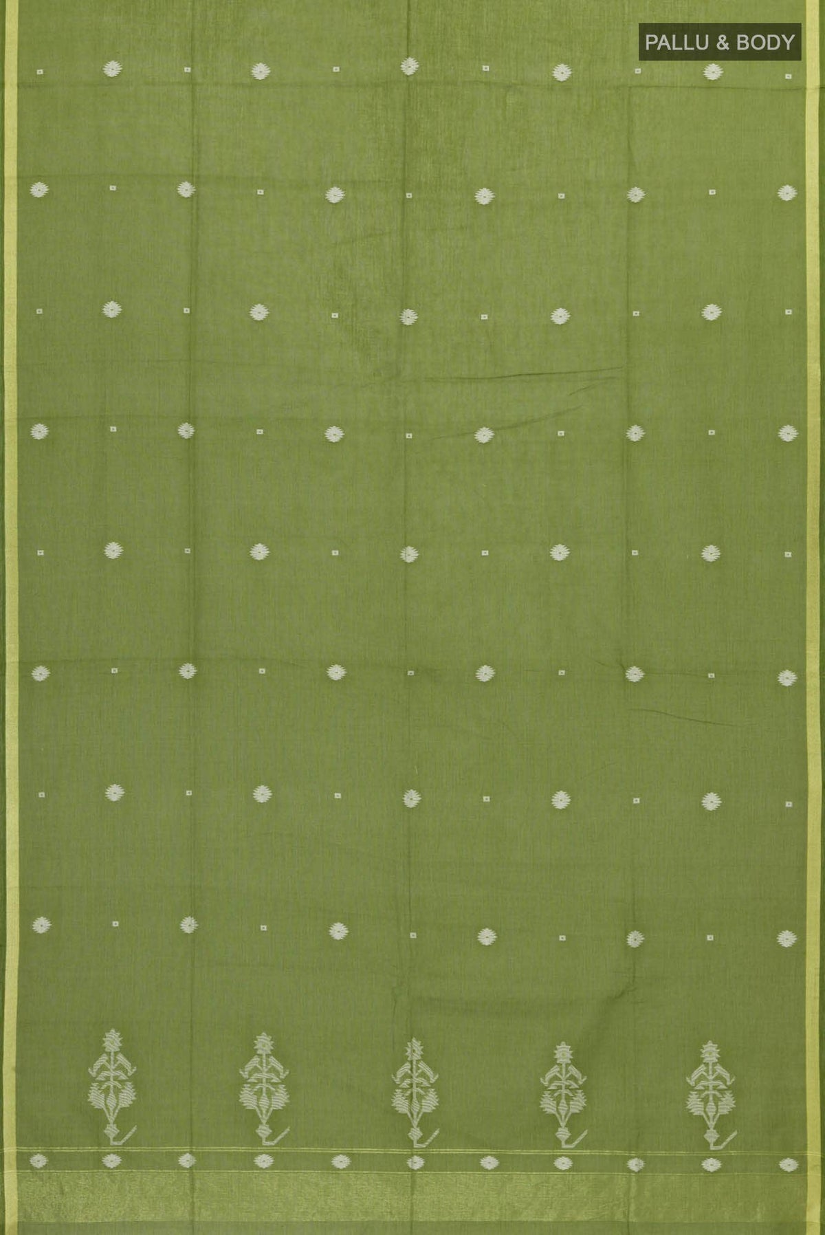 Damini-Green Bengal Cotton Saree