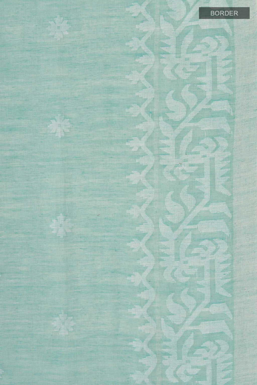 Aarna-Light Turquoise Bengal Cotton Saree
