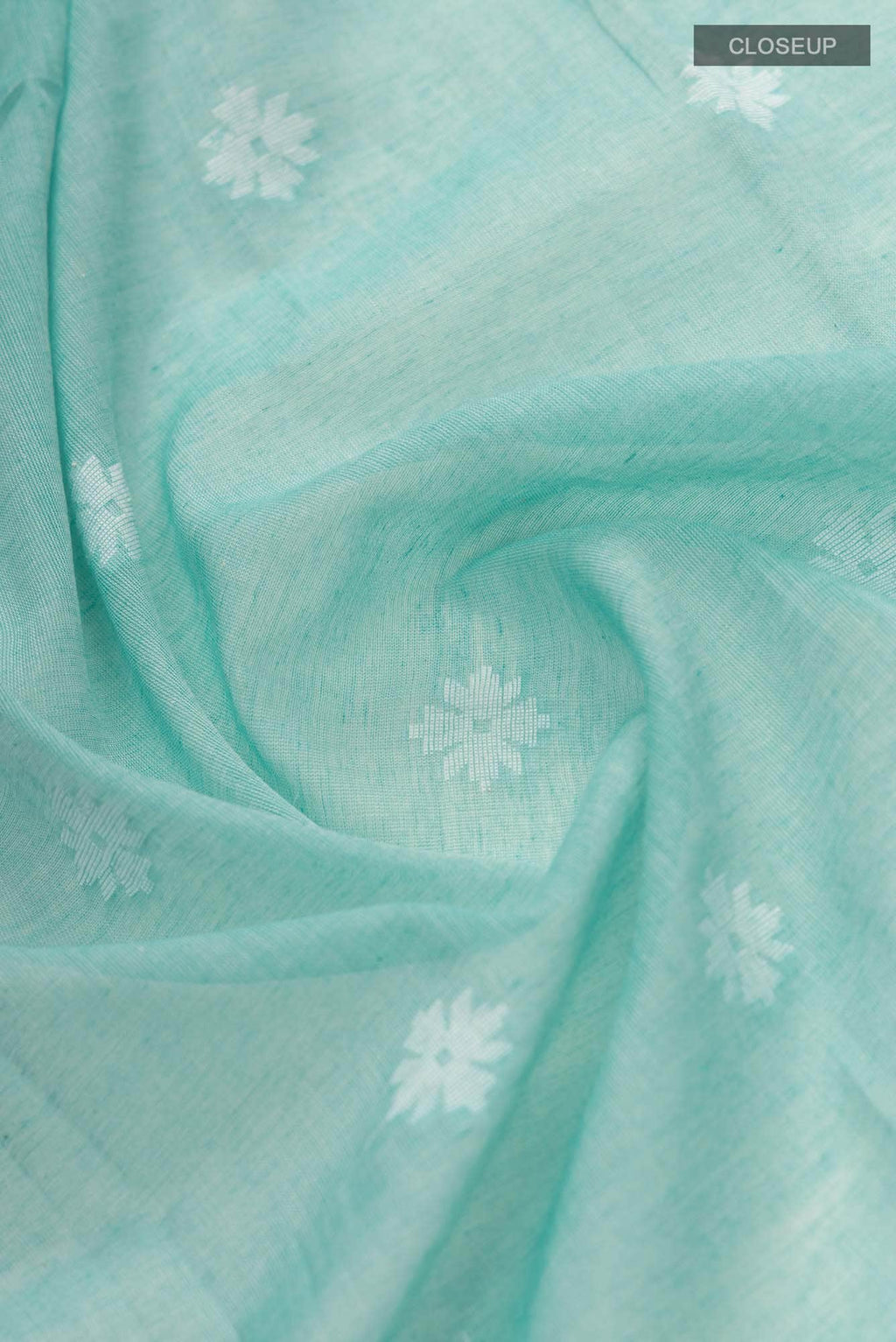 Aarna-Light Turquoise Bengal Cotton Saree
