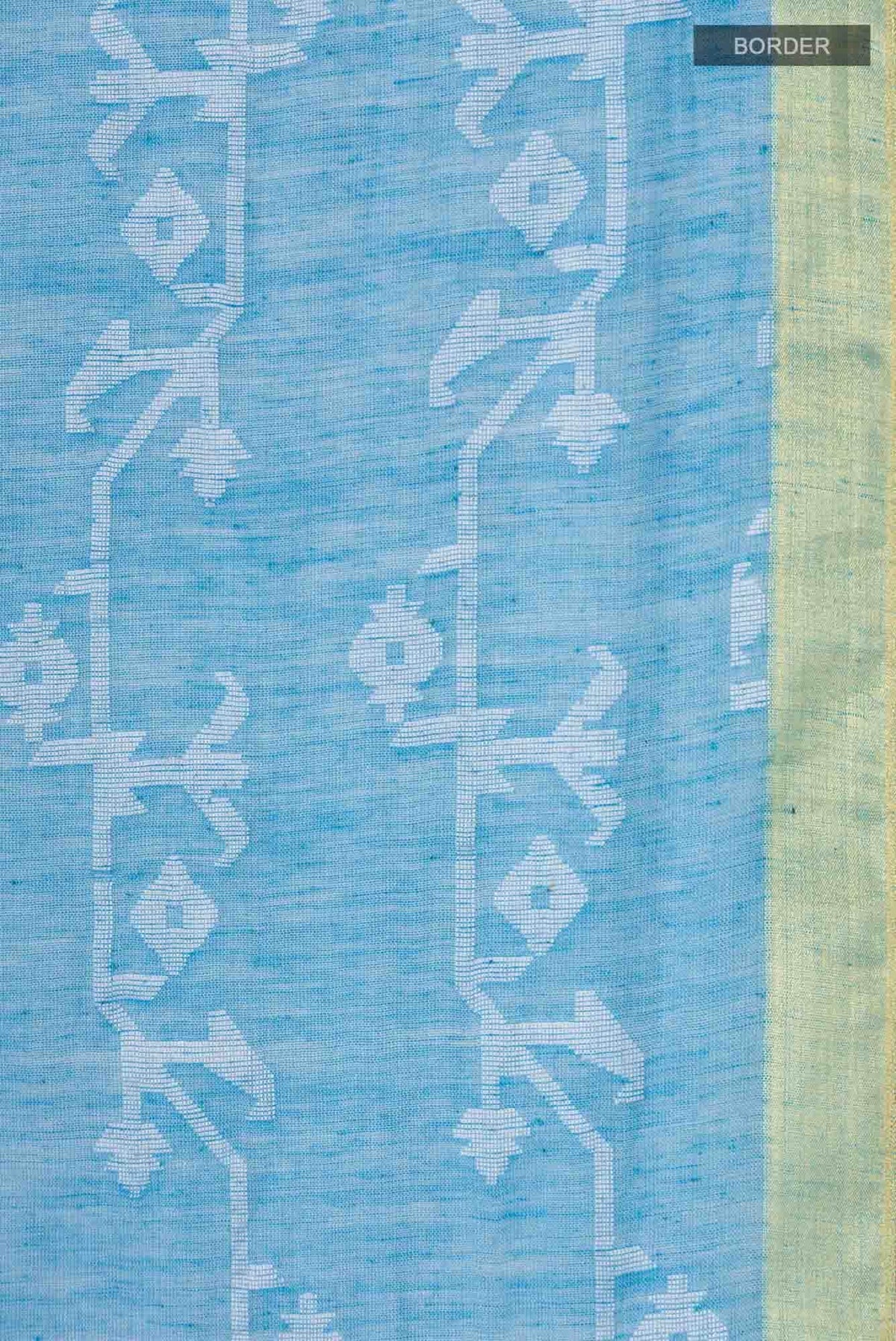 Kadambini-Light Blue Bengal Cotton Saree