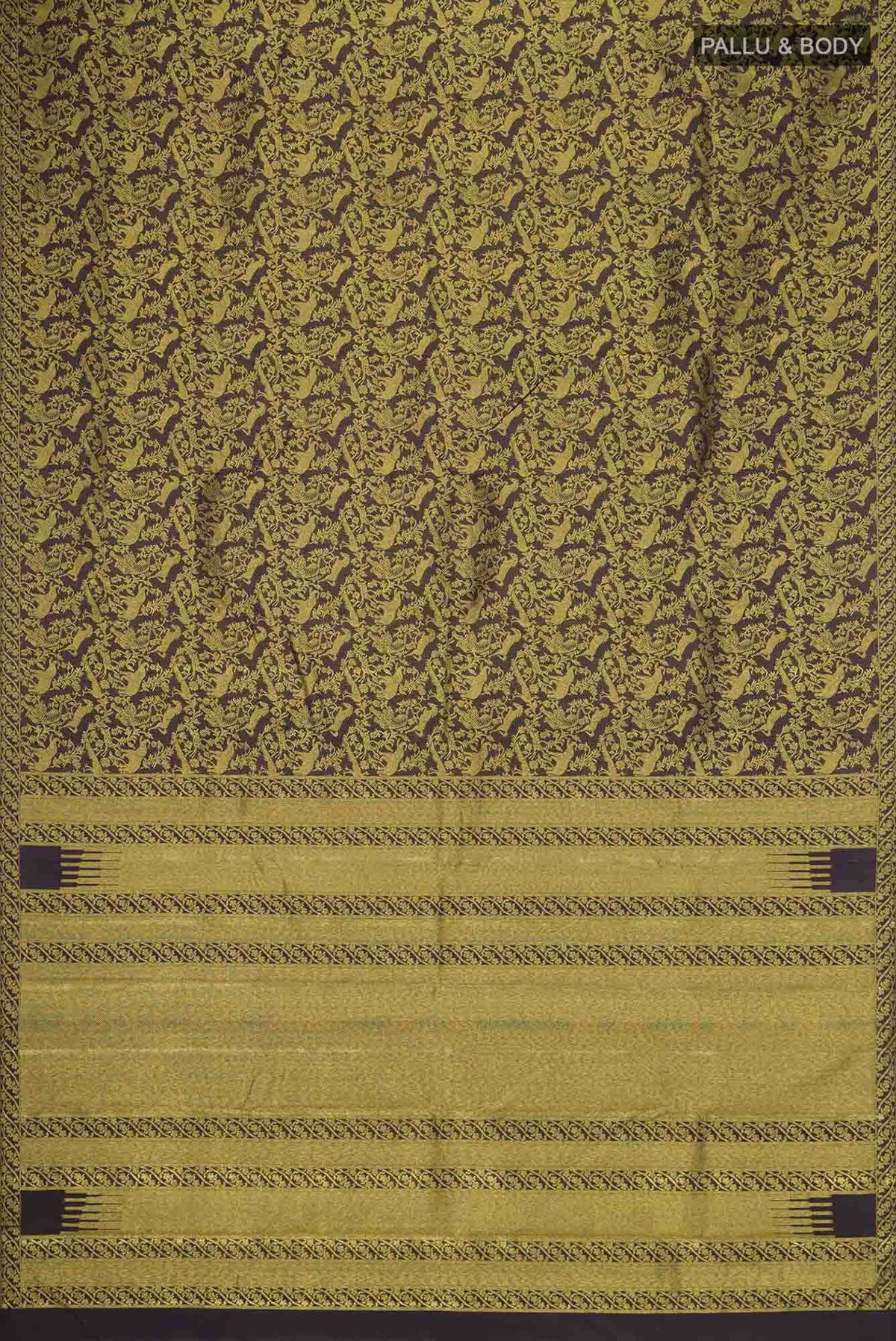 Vanasingaaram-Black Kanchipuram Silk Saree