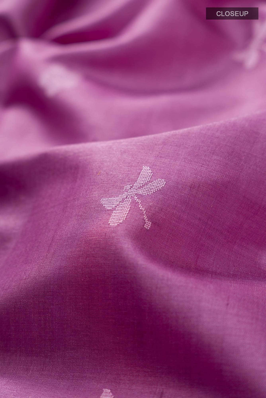 Dance of Dragonfly-Purple Bhagalpuri Tussar Silk Saree