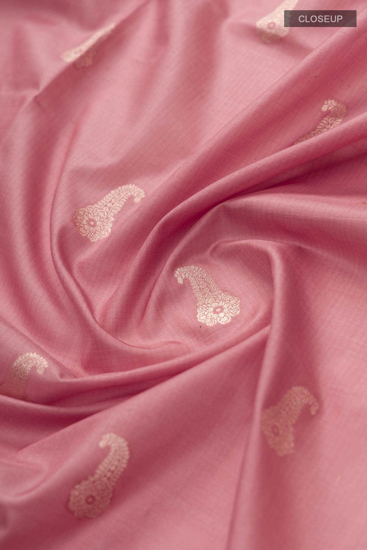 Bhagyavati-Peach Banarasi Silk Saree