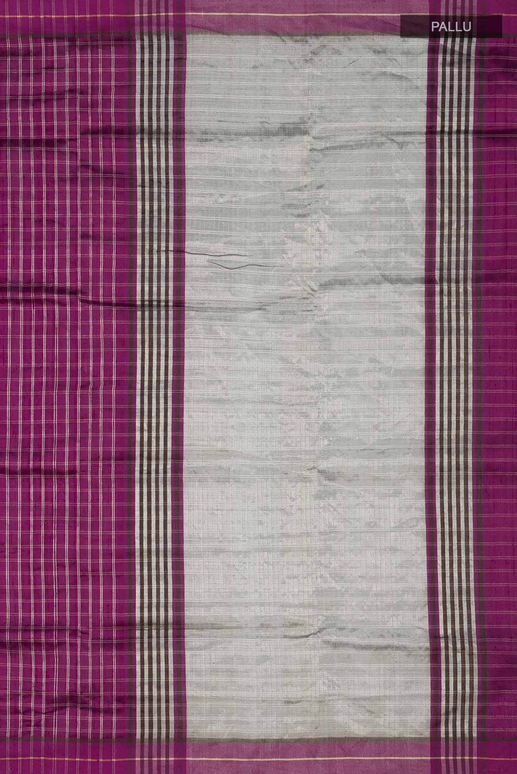 Metallic Magenta-Magenta Bhagalpuri Tussar Silk Saree