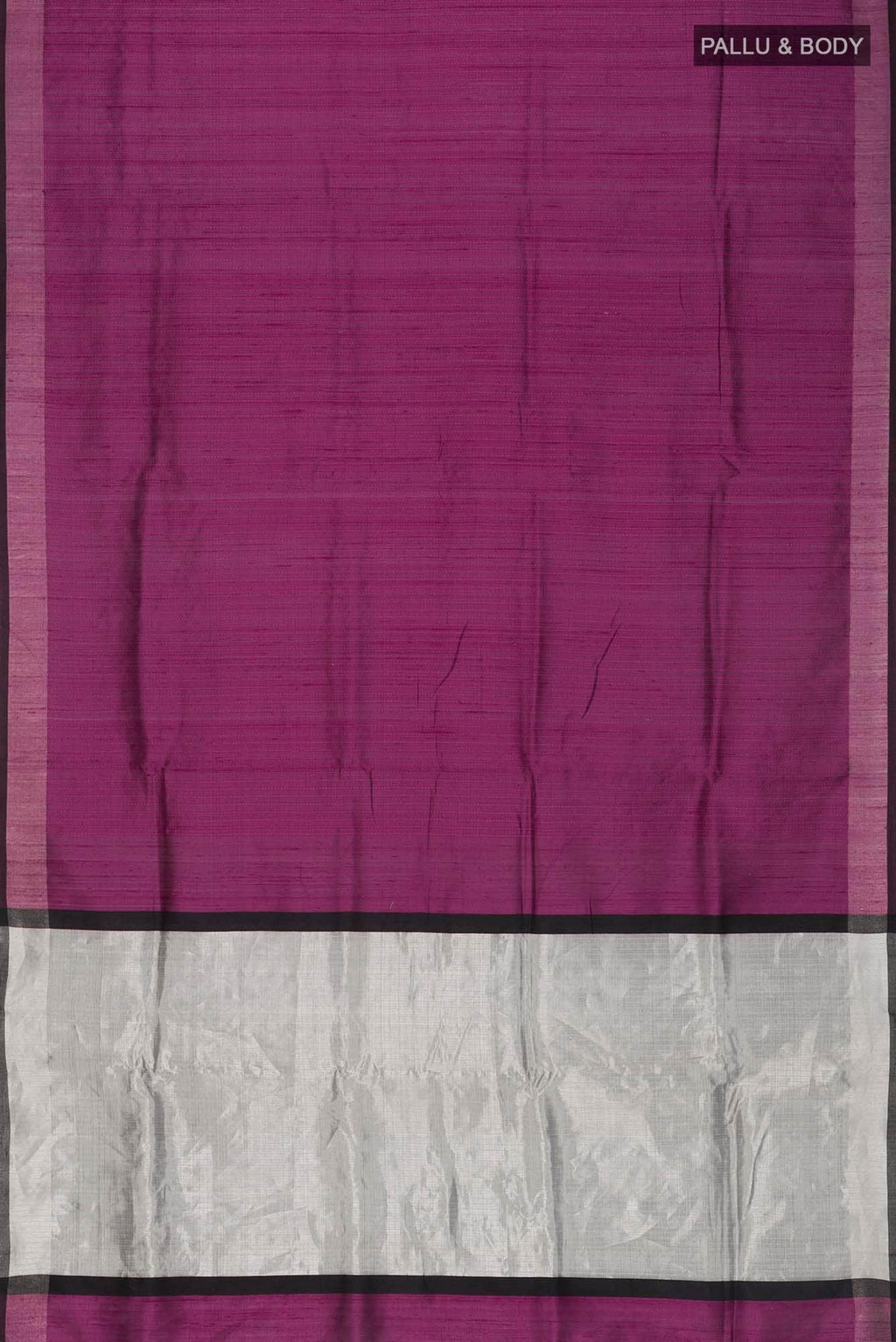 Rich Merlot-Burgundy Bhagalpuri Tussar Silk Saree