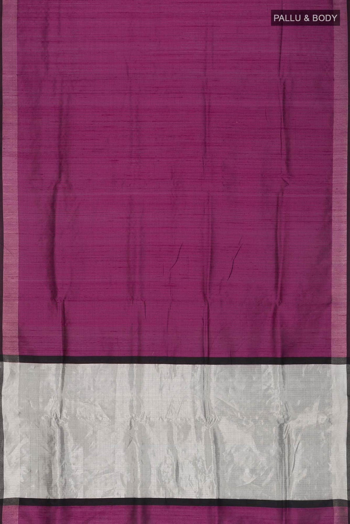 Rich Merlot-Burgundy Bhagalpuri Tussar Silk Saree