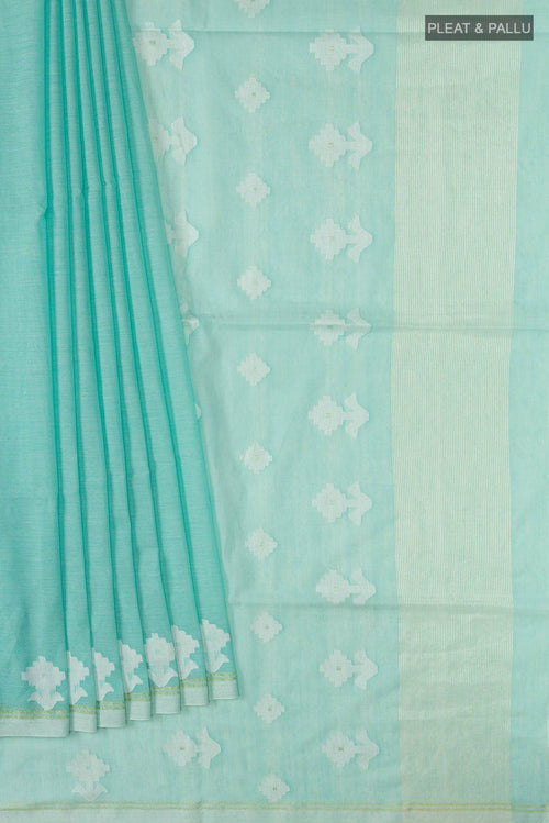Anuradha-Sea Green Bengal Cotton Saree