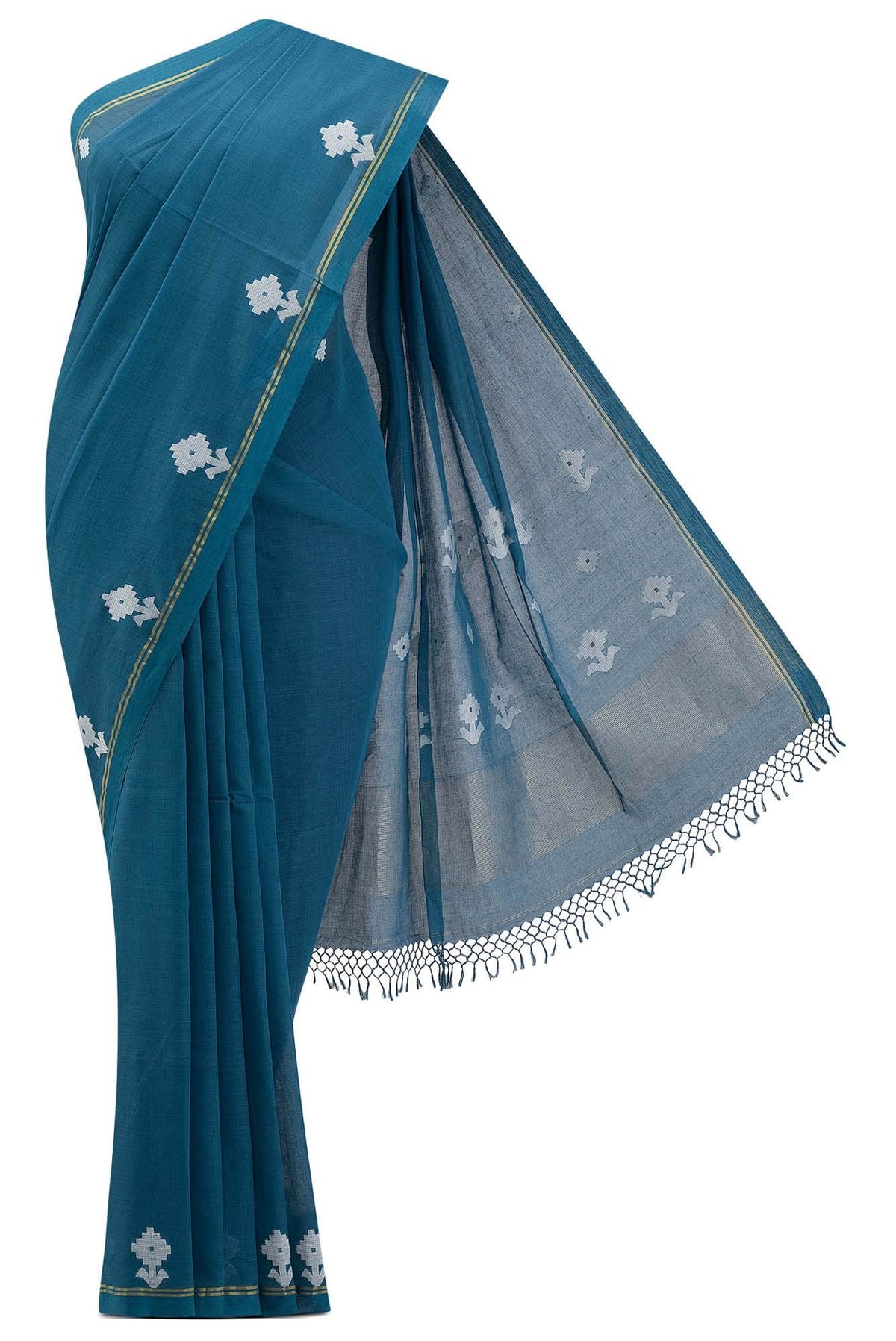 Anuradha-Dark Blue Bengal Cotton Saree