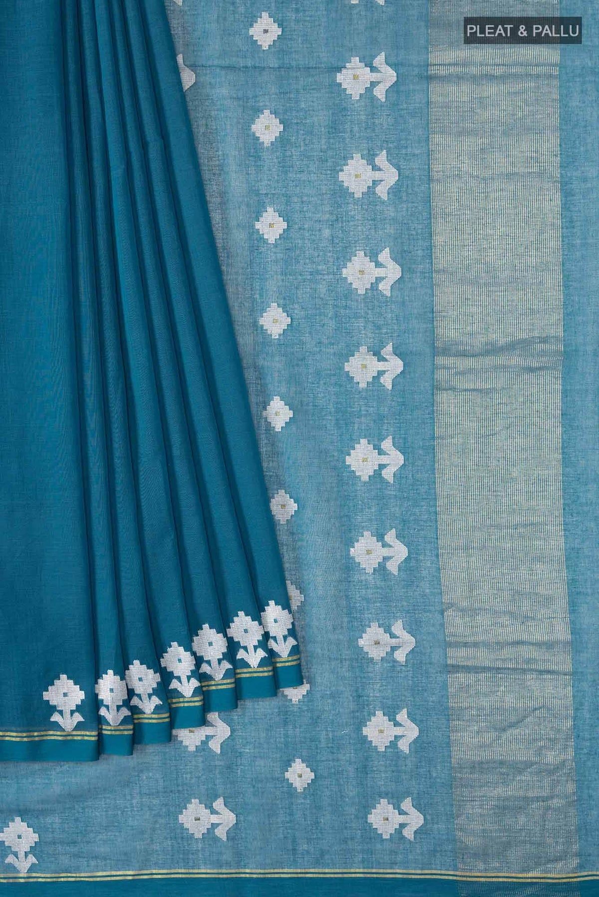 Anuradha-Dark Blue Bengal Cotton Saree