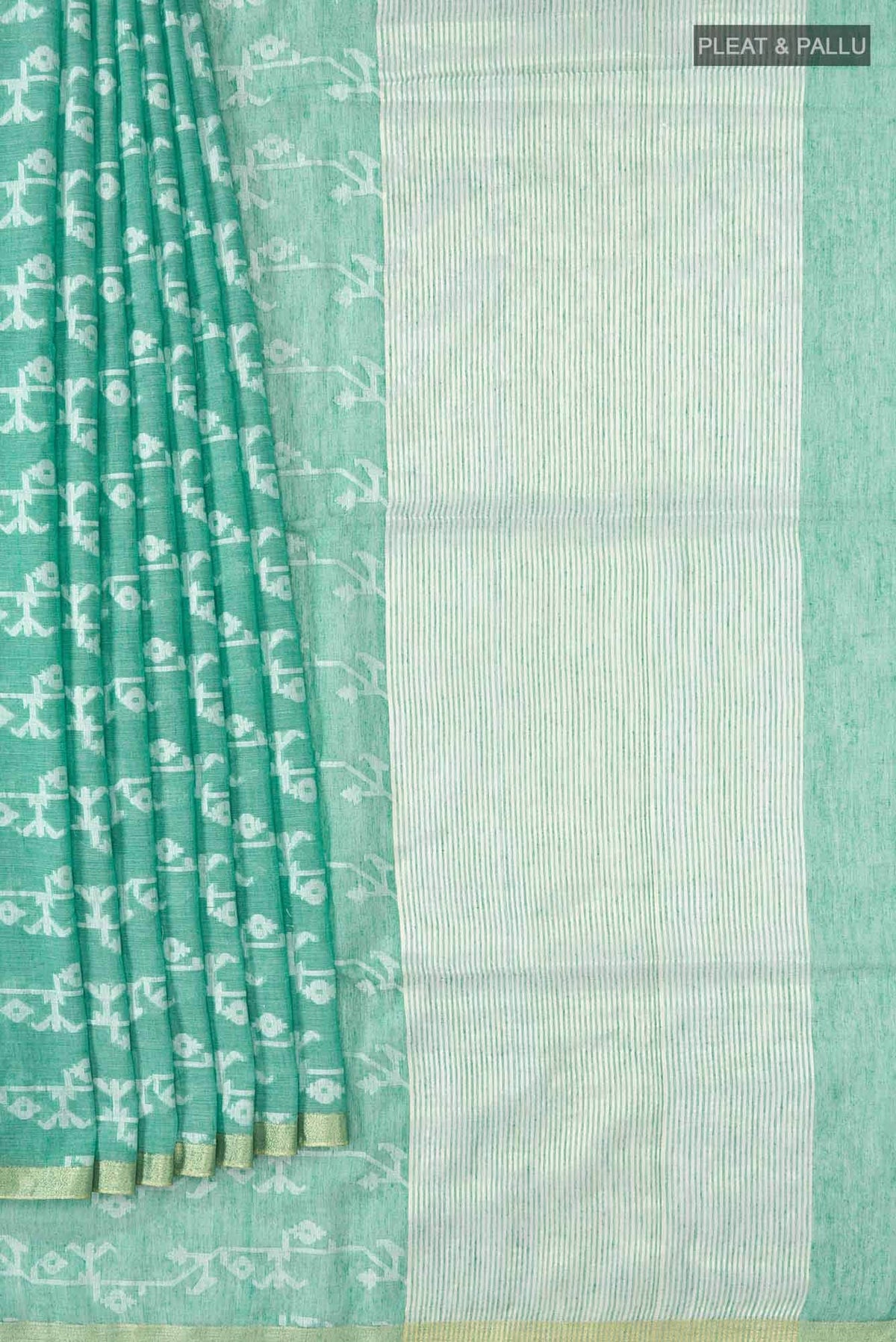 Kadambini-Teal Green Bengal Cotton Saree
