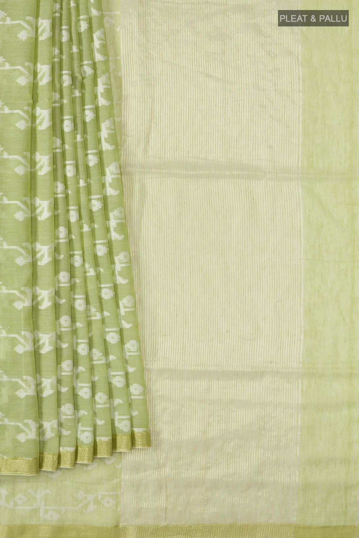Kadambini-Light Green Bengal Cotton Saree