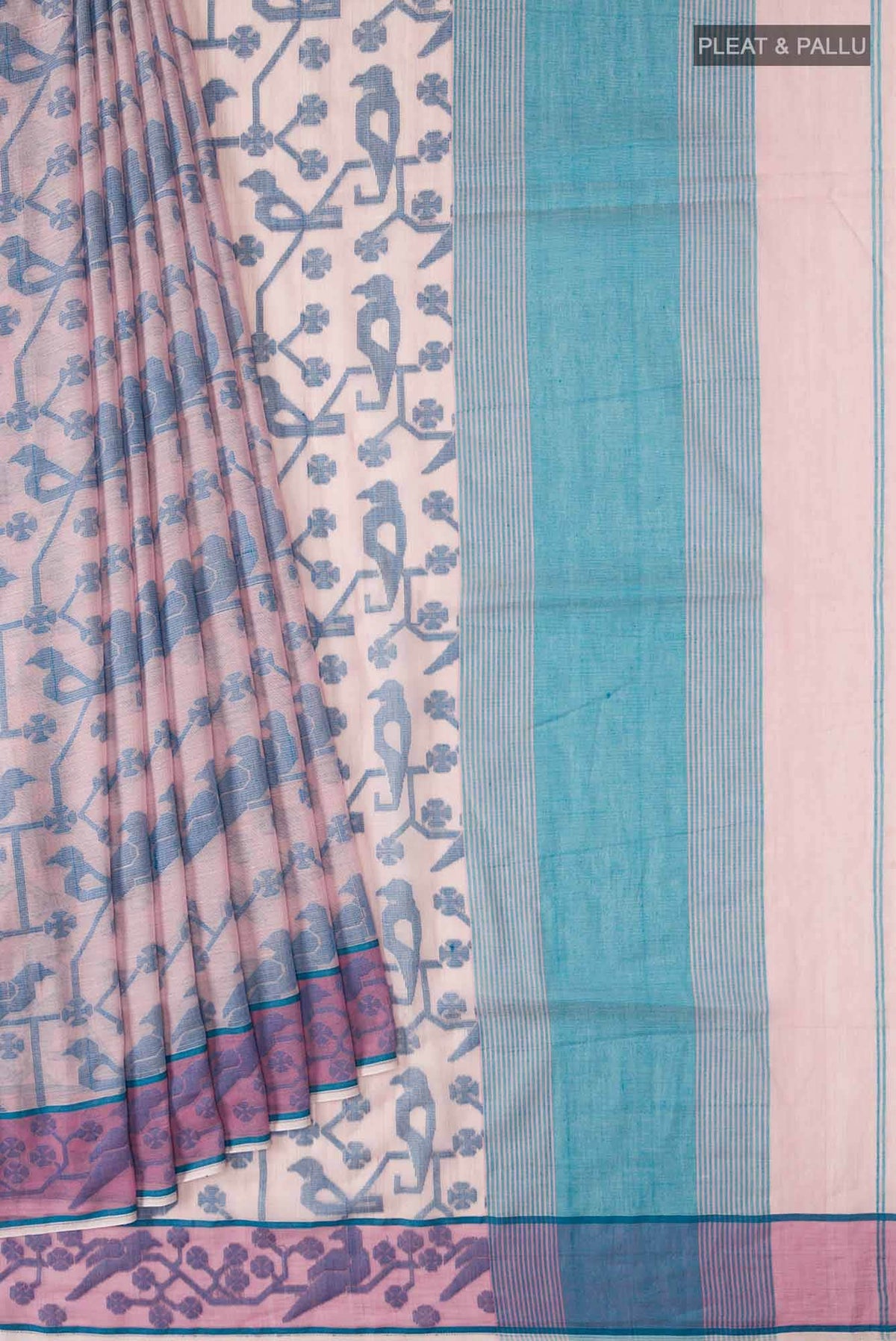 Jamini-Pink Bengal Cotton Saree