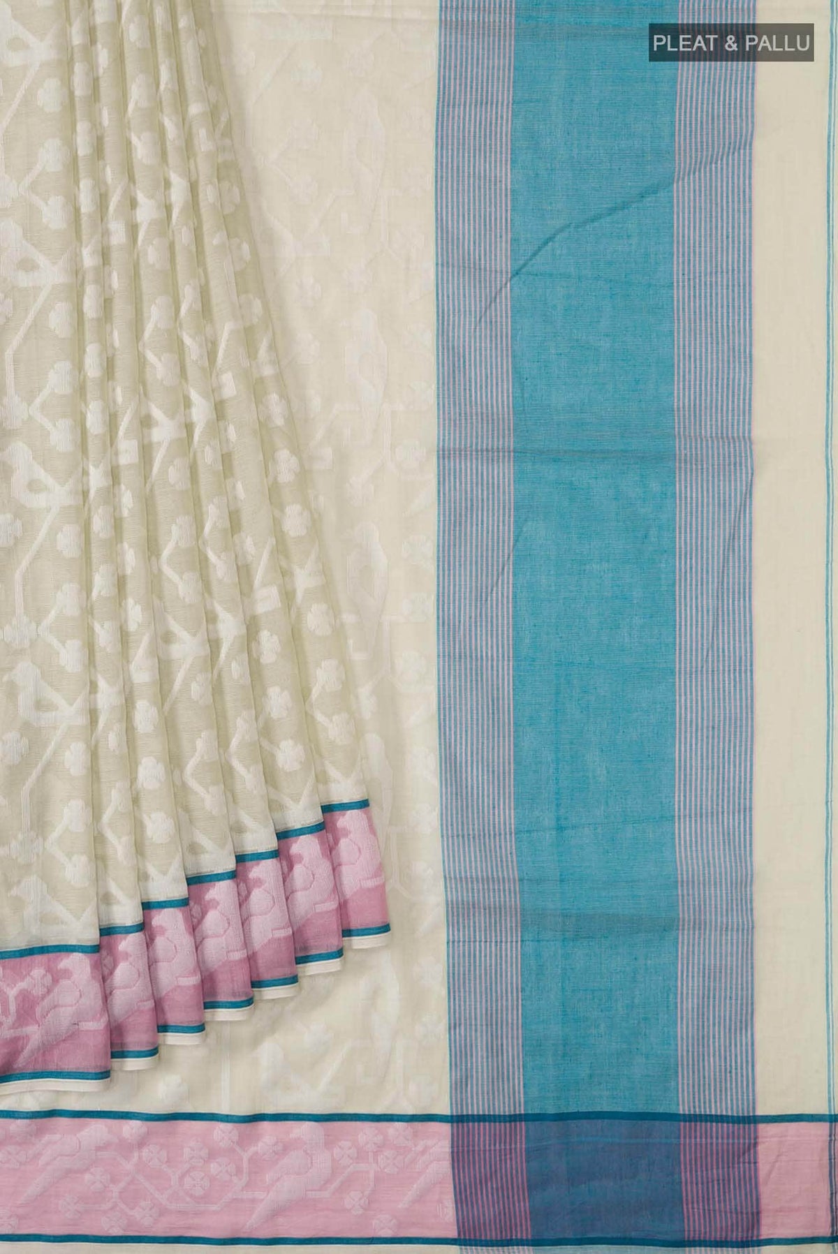 Jamini-Sage Green Bengal Cotton Saree