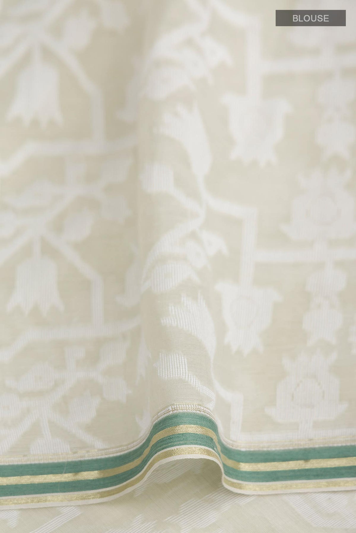 Binodini-Sage Green Bengal Cotton Saree